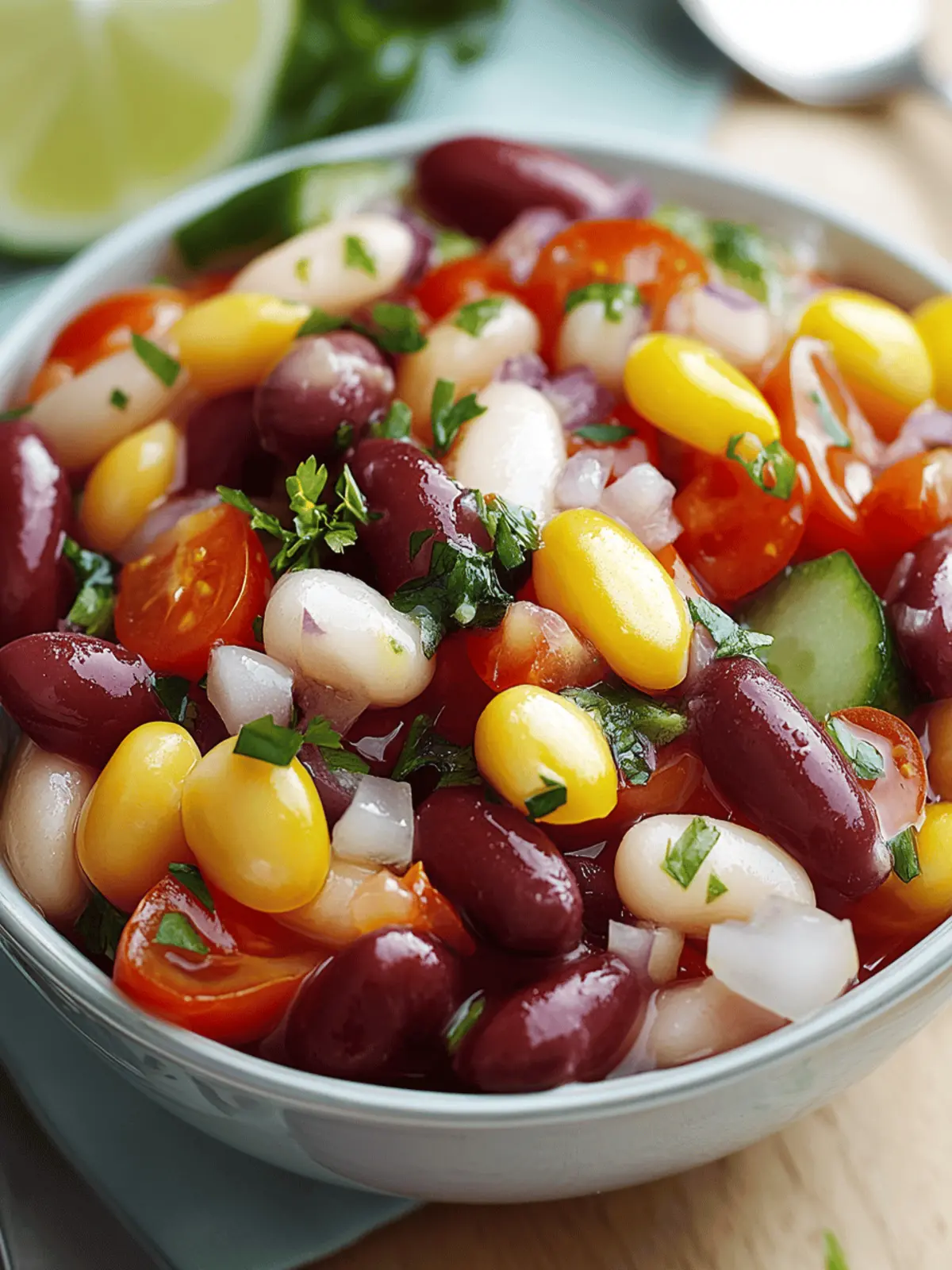 Bunte Bohnensalat für Diabetiker – frisch, knackig und gesund