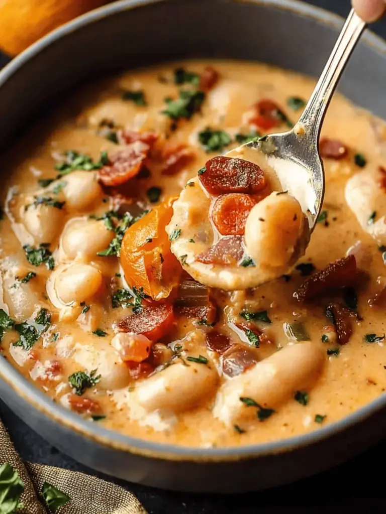 Cremige Tomaten- und Bohnenpfanne