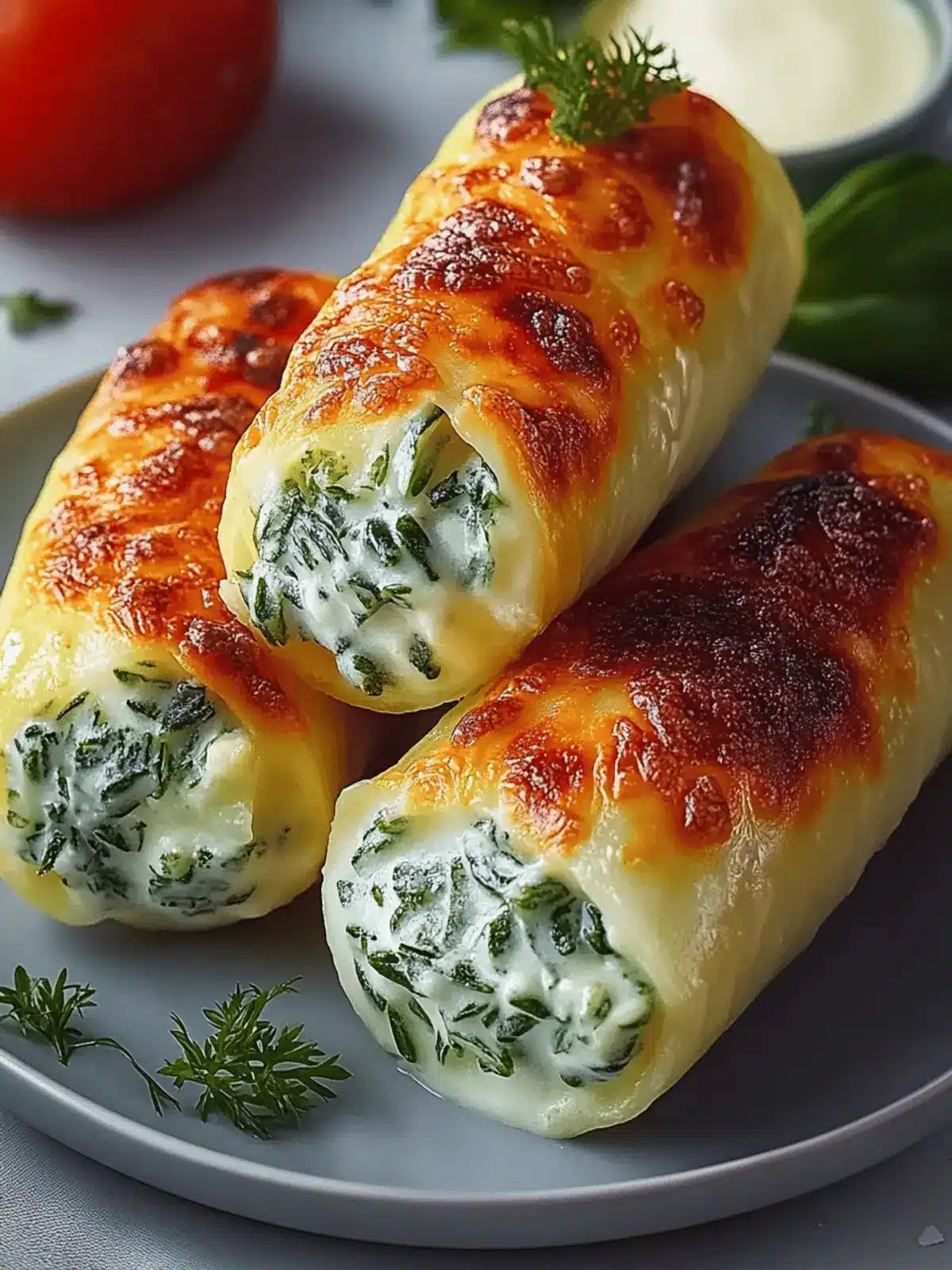 Kartoffelknödel mit Spinat-Frischkäse genießen 3 Kartoffelknödel mit Spinat-Frischkäse