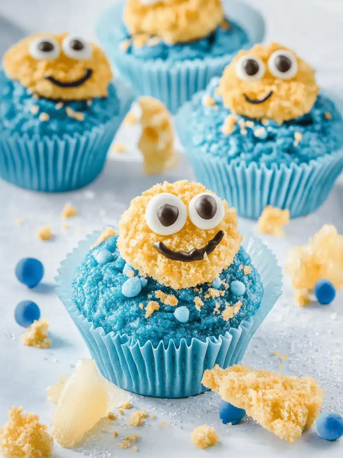 Sehr feuchte und leckere Cookie Monster Muffins 4 Sehr feuchte und leckere Cookie Monster Muffins
