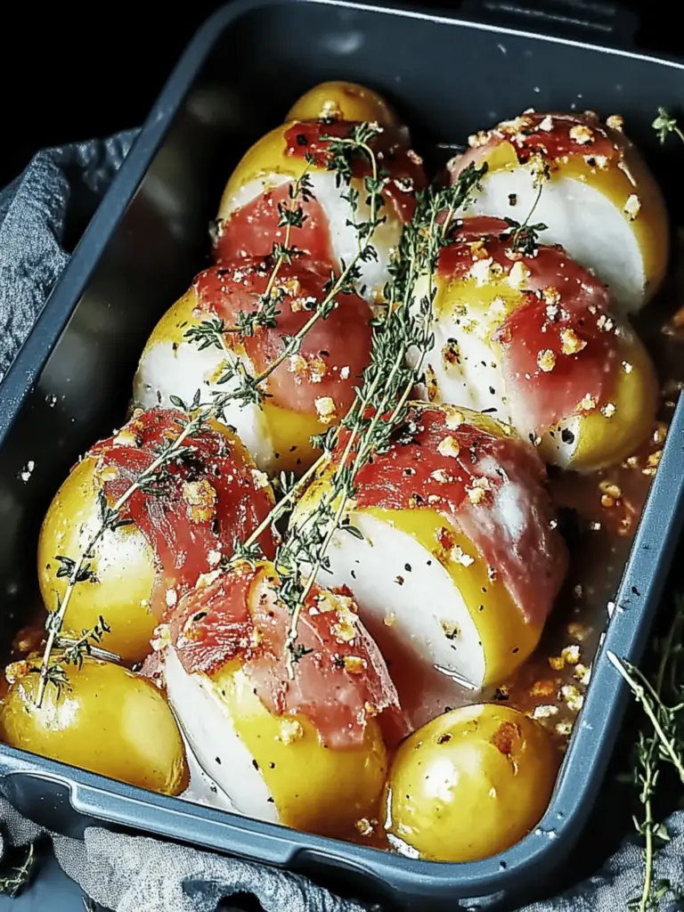 Kartoffeln in Speck gewickelt