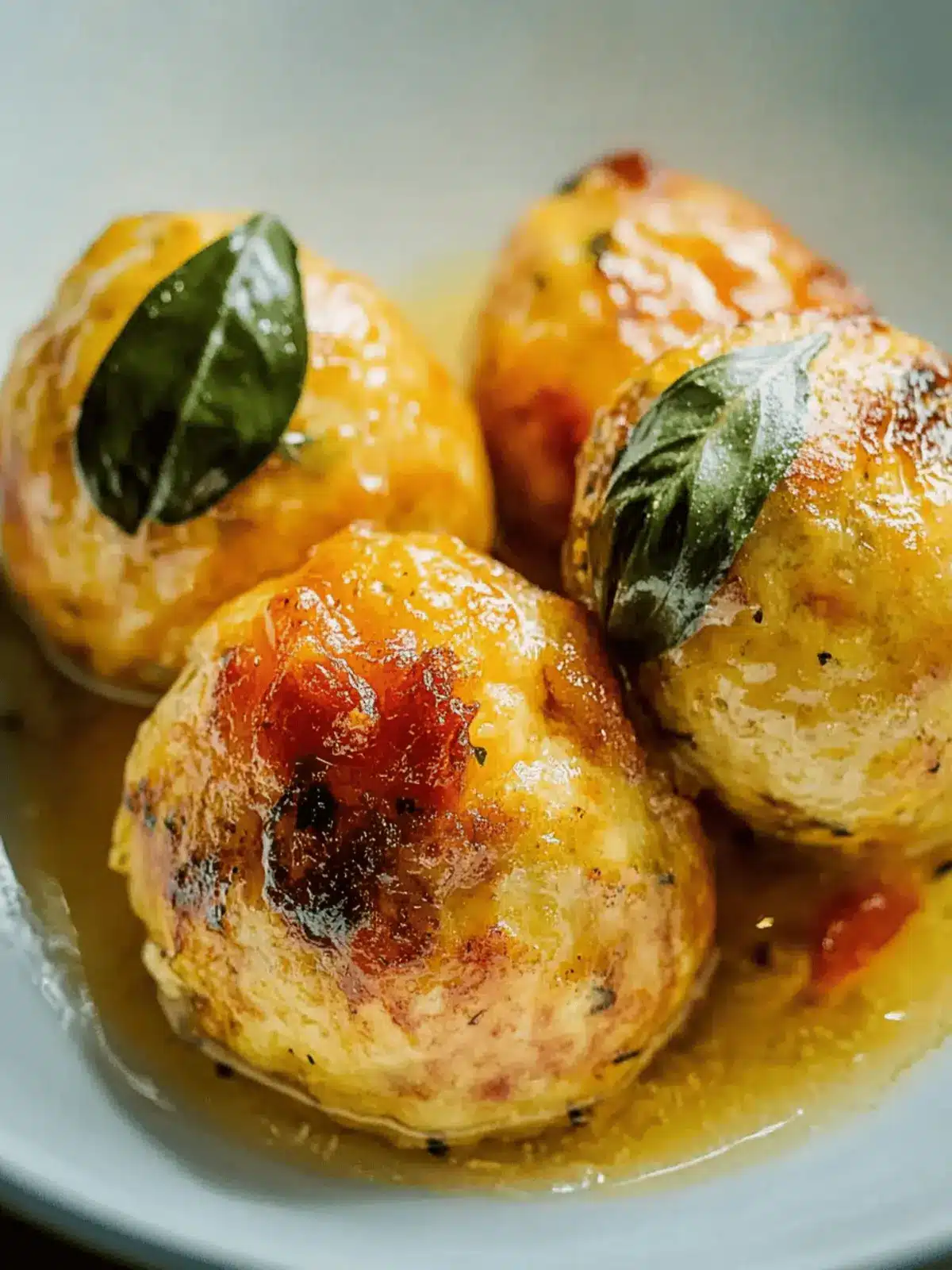 Kürbisknödel mit Salbeibutter: Herbstlicher Genuss 3 Kürbisknödel mit Salbeibutter