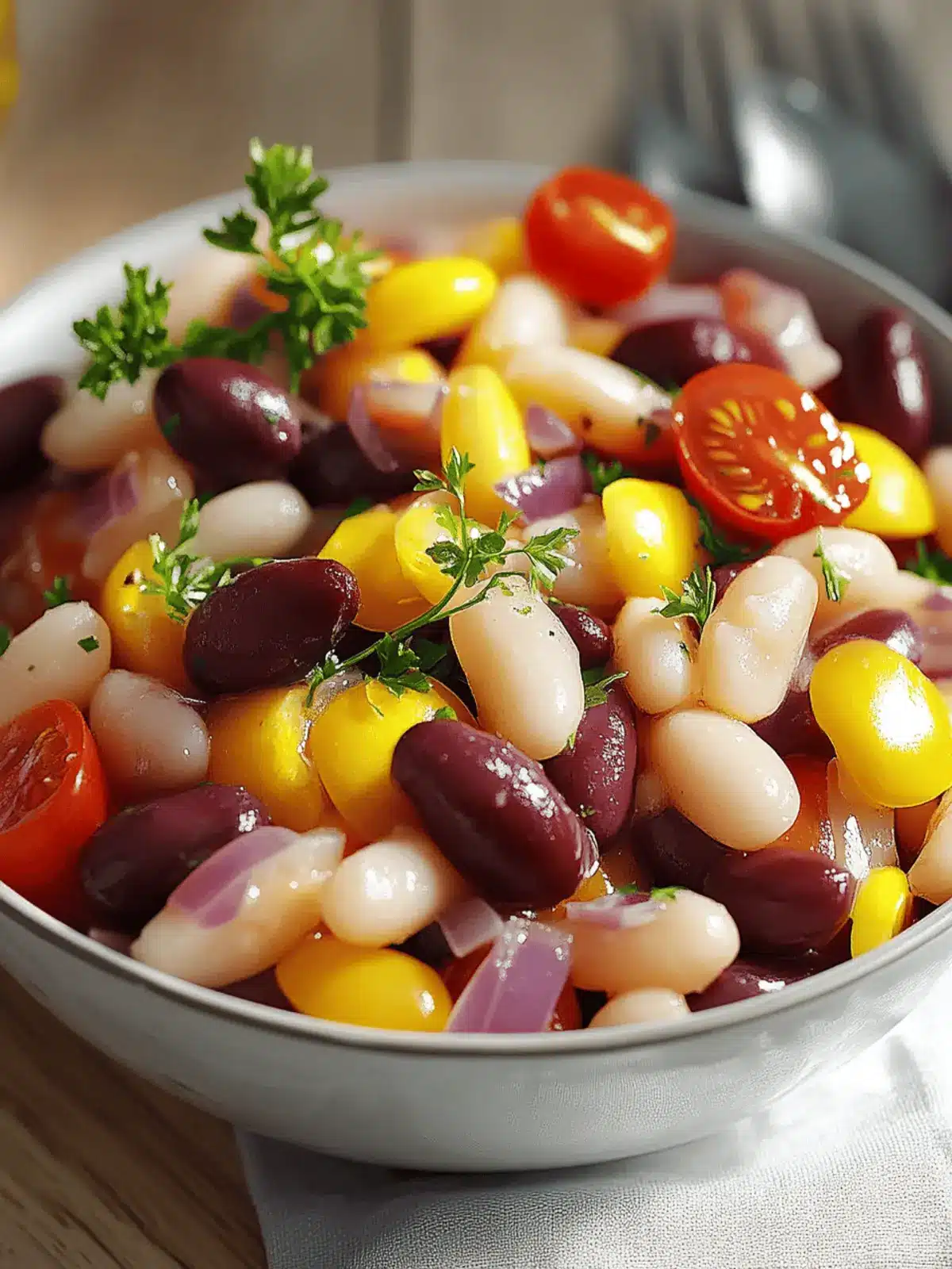 Bunte Bohnensalat für Diabetiker – frisch, knackig und gesund