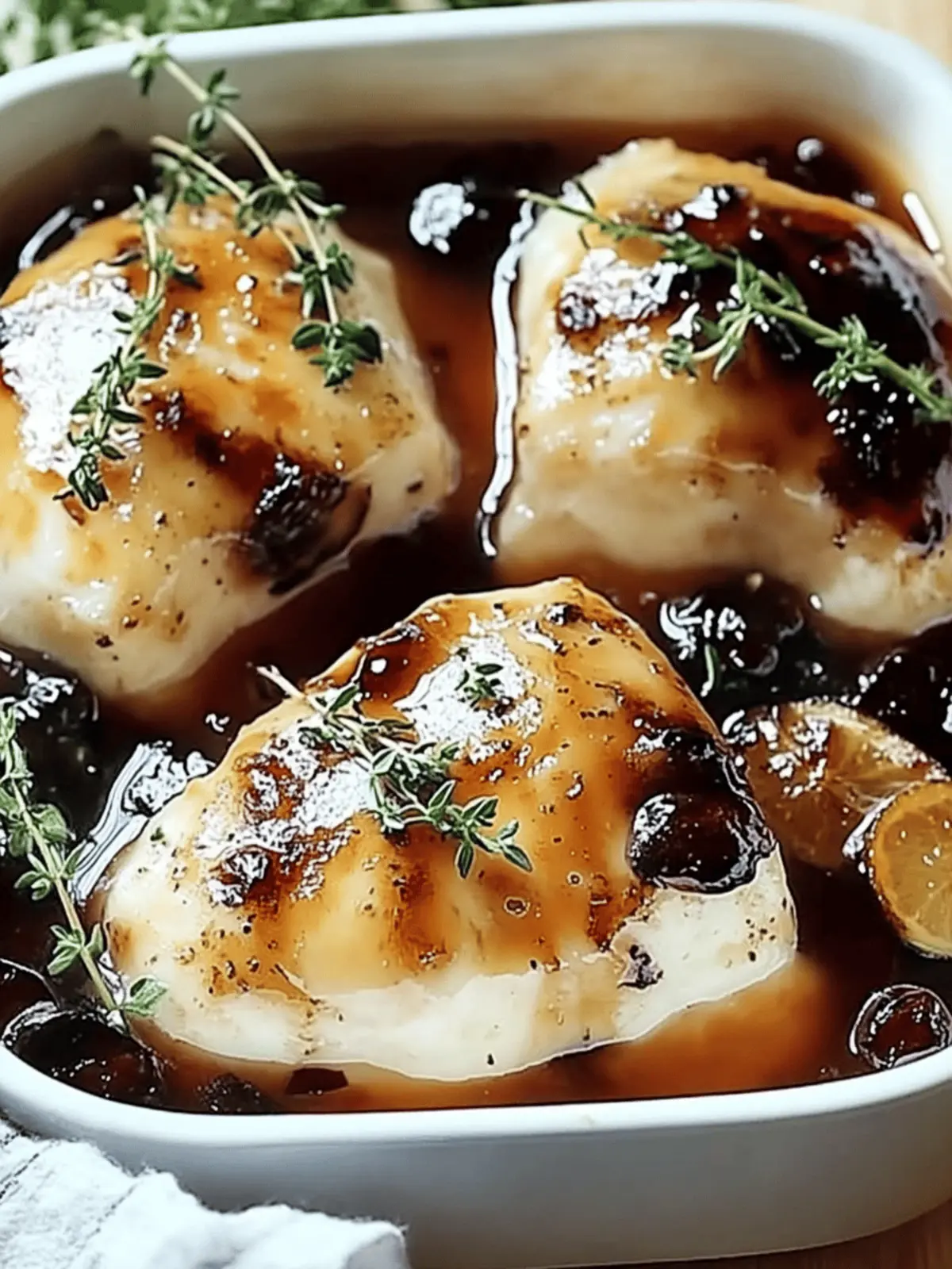 Hühnchen mit Preiselbeer-Balsamico-Glasur ganz einfach 2 Hühnchen mit Preiselbeer-Balsamico-Glasur