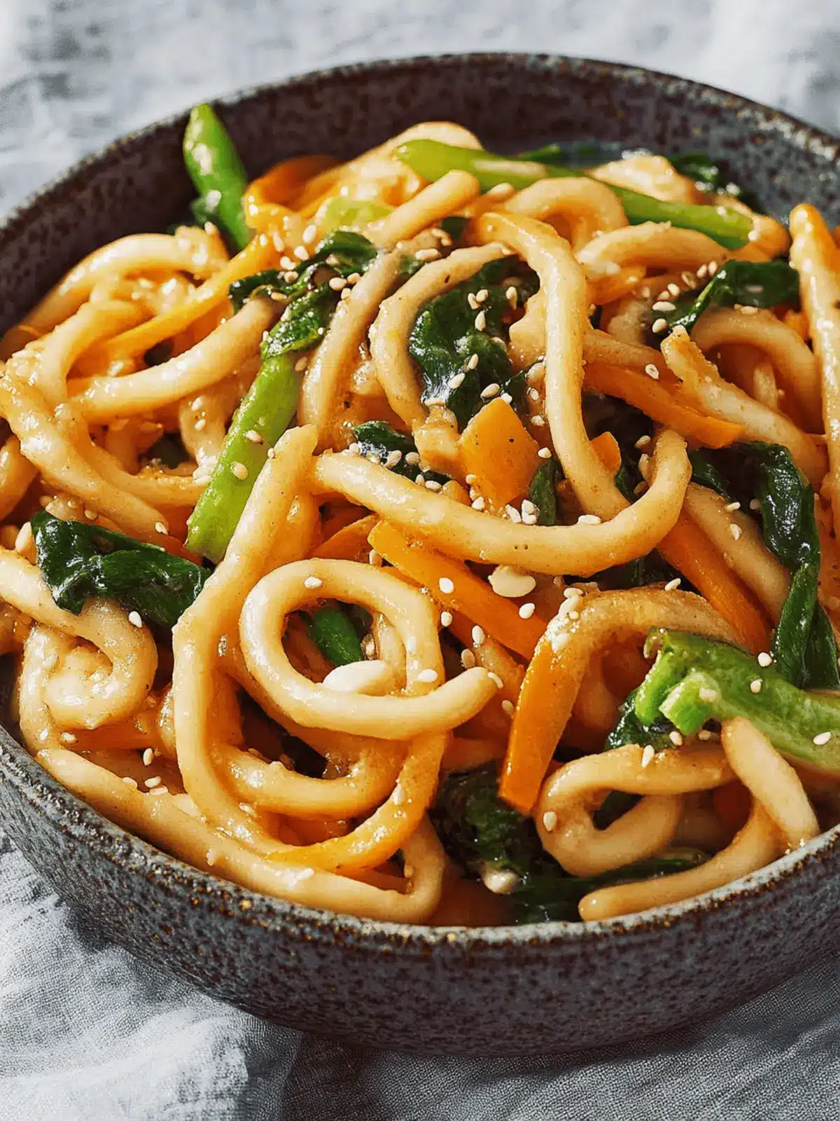 Hühnchen Udon Pfanne