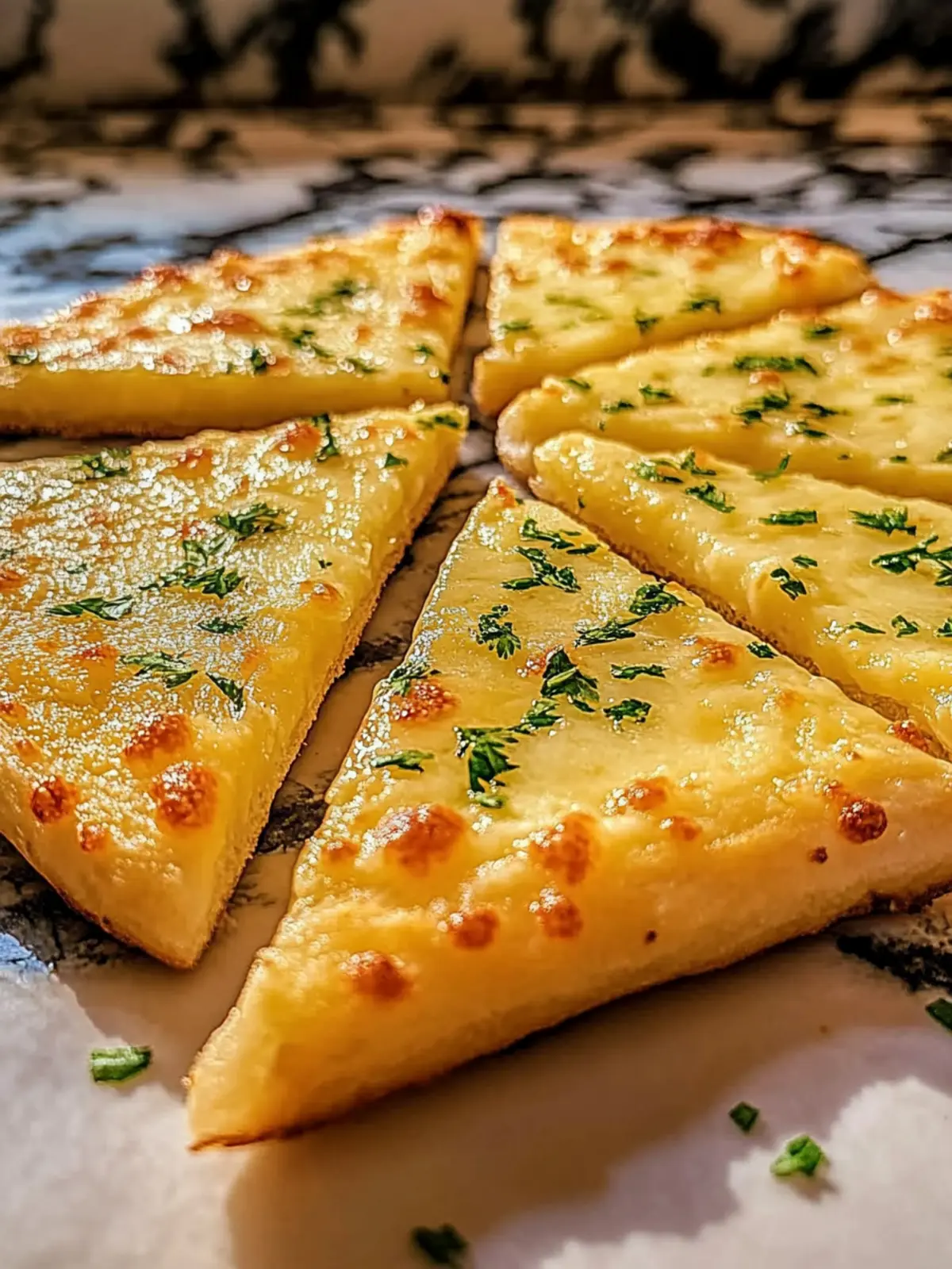 Crispy Käsetriangel mit Knoblauch- und Kräuterfüllung 3 Crispy Käsetriangel mit Knoblauch- und Kräuterfüllung