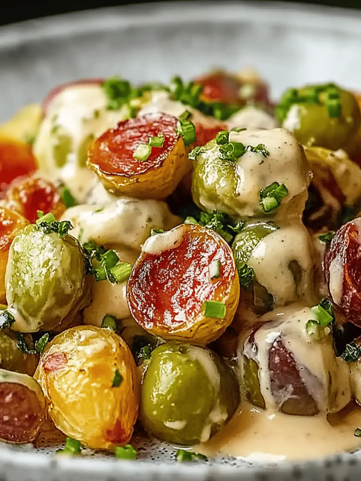 Gebackene Rosenkohl mit Speck und Senfsoße zaubern 2 Gebratene Rosenkohl mit Speck und Senfsoße