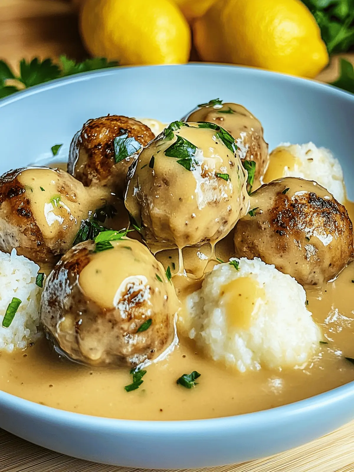 Fleischbällchen in einer cremigen Sauce
