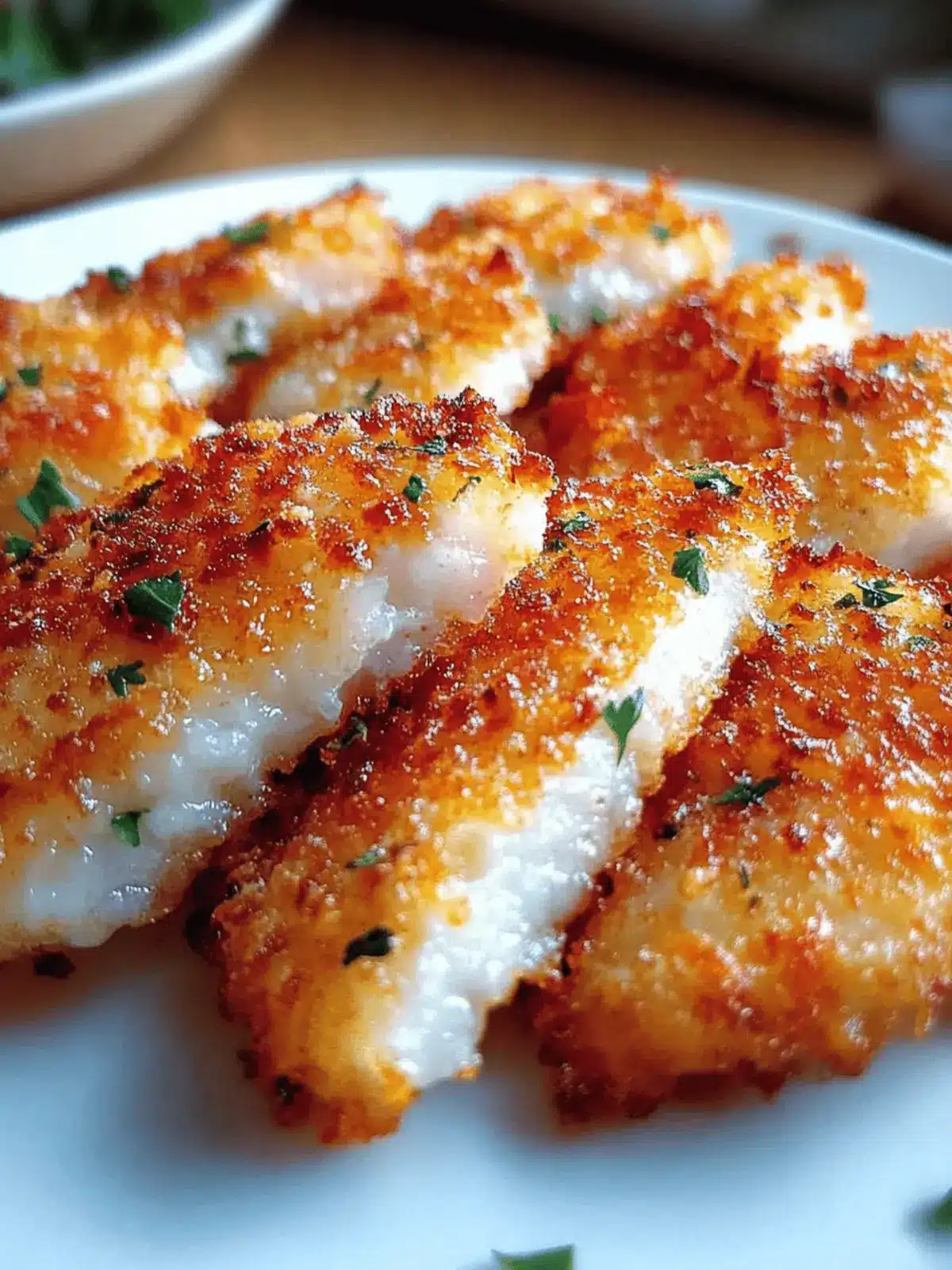 Knusprige Luftfritteuse panierte Hähnchenbrust