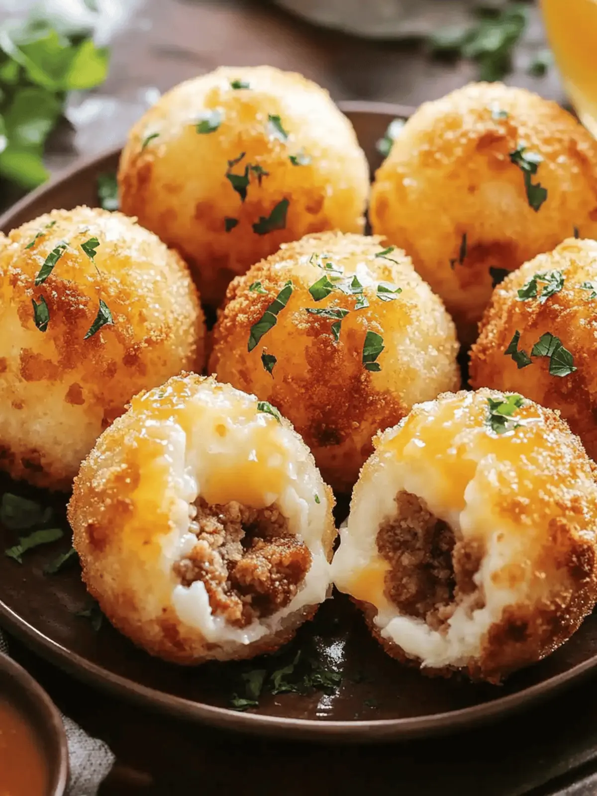 Knusprige Kartoffelpüree gefüllt mit Käse und Rindfleisch Rezept 3 Knusprige Kartoffelpüree gefüllt mit Käse und Rindfleisch Rezept