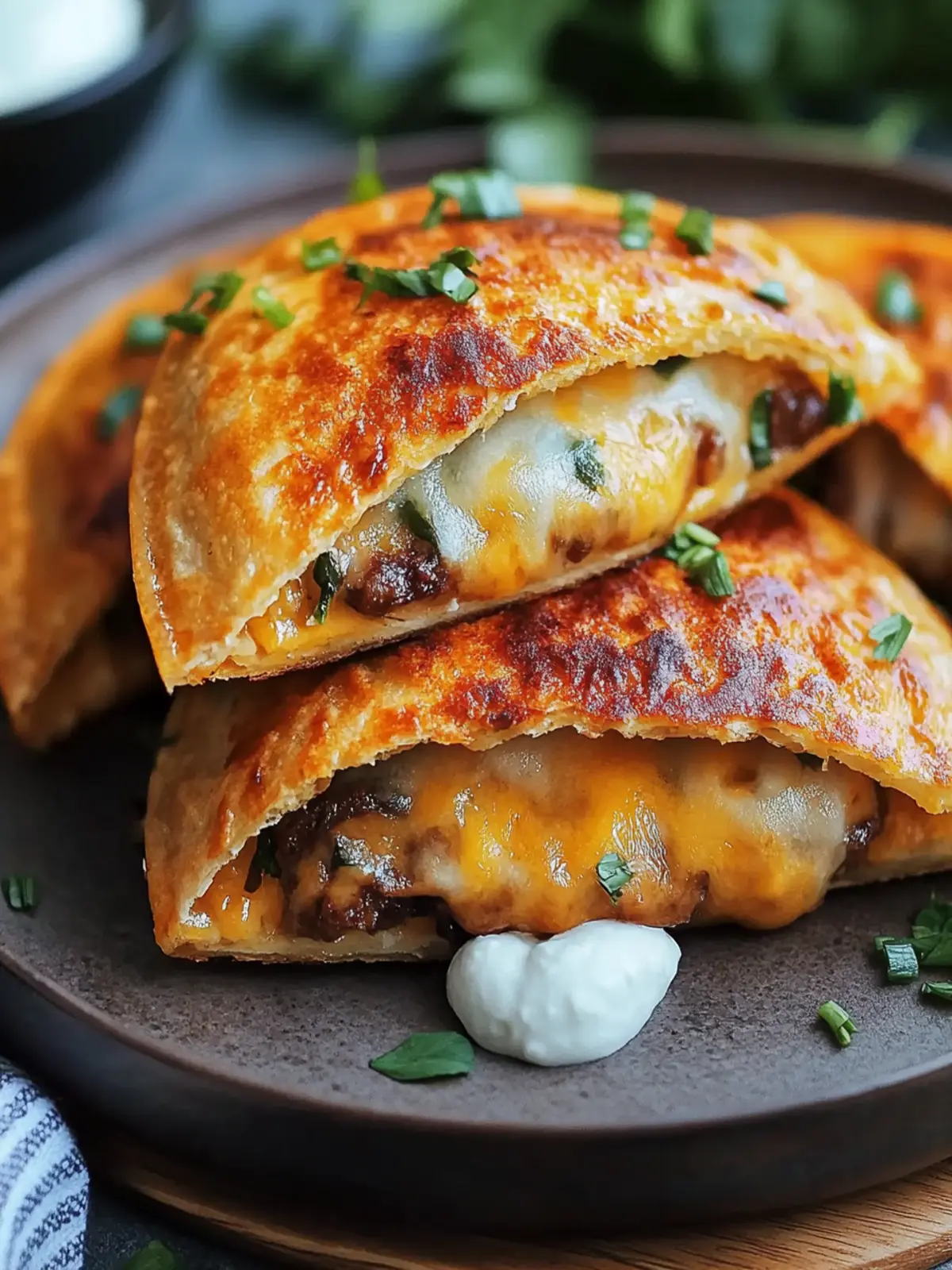 Kartoffeltaschen mit Doppelrahmfrischkäse: Einfach lecker! 4 Kartoffeltaschen mit Doppelrahmfrischkäse