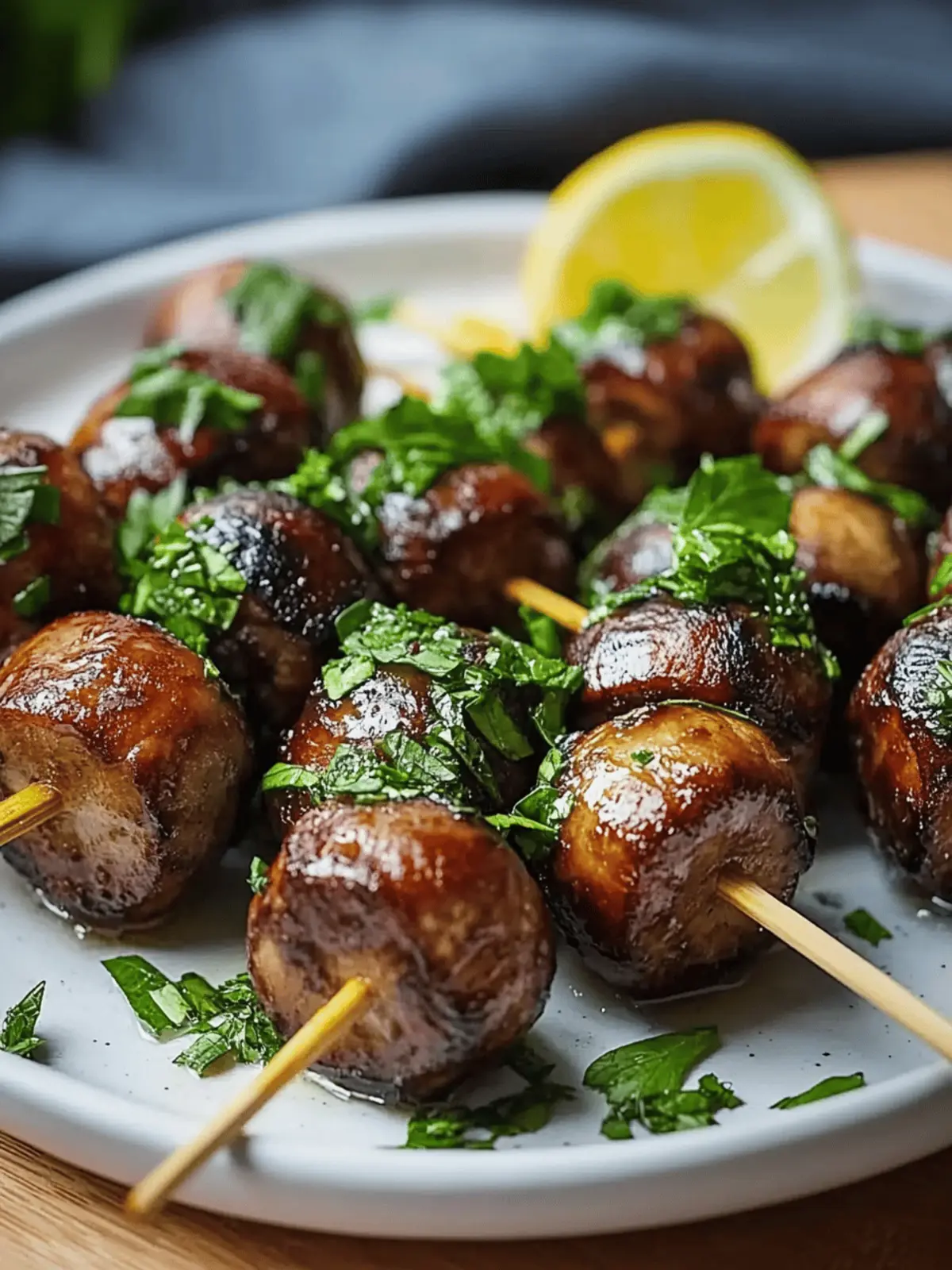 Gegrillte marinierte Pilzspieße für deinen Grillabend 5 Gegrillte marinierte Pilzspieße