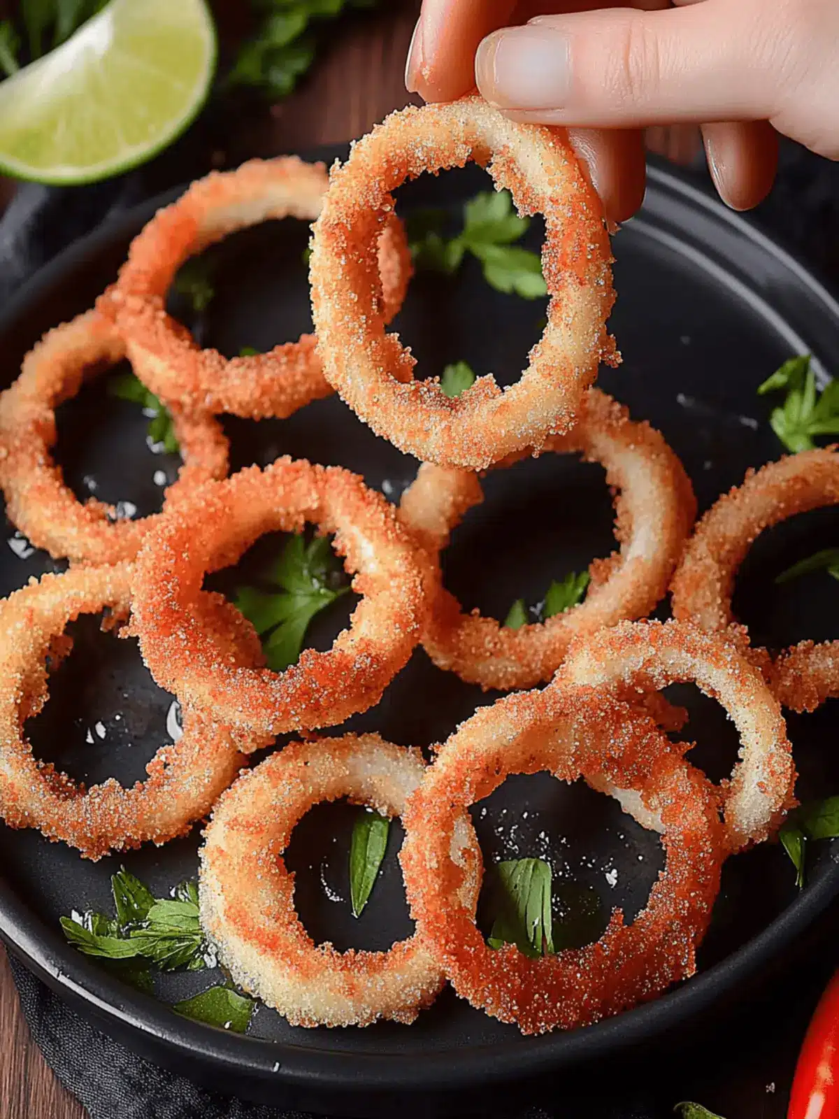 Luftfritteuse Zwiebelringe