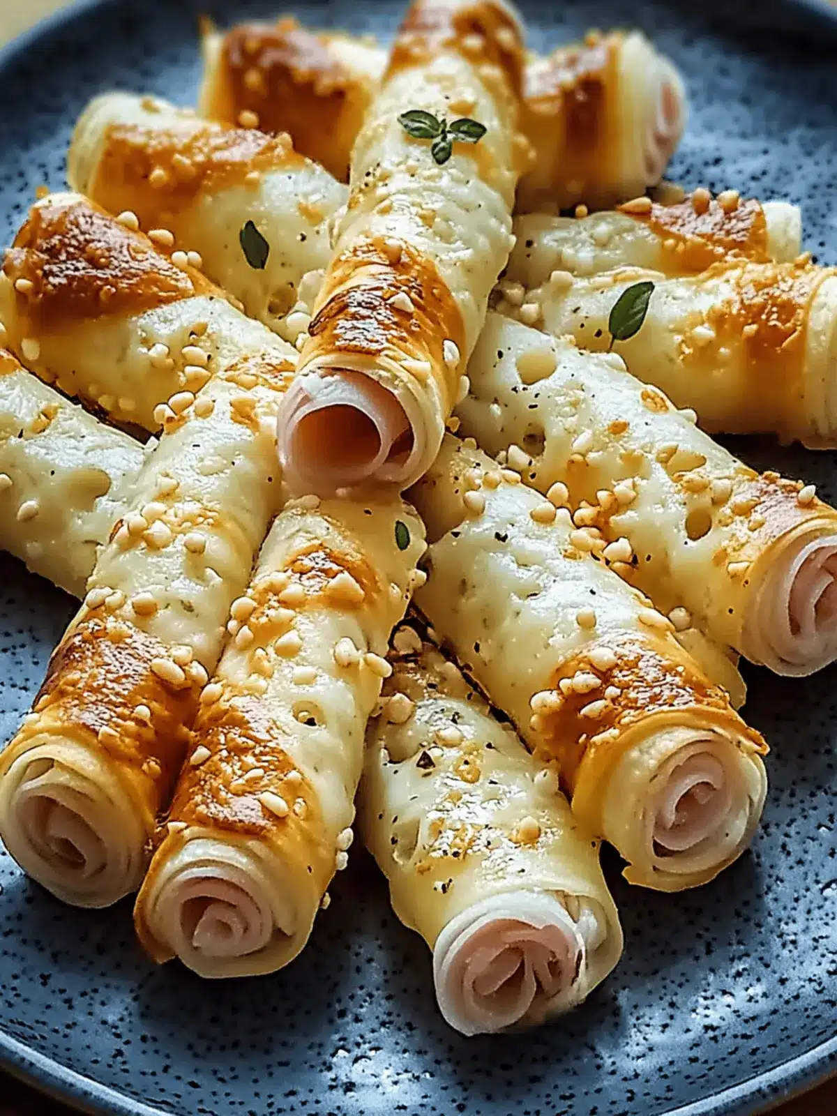 Schinken und Käse Blätterteigstäbchen – Einfach genießen 4 Schinken und Käse Blätterteigstäbchen