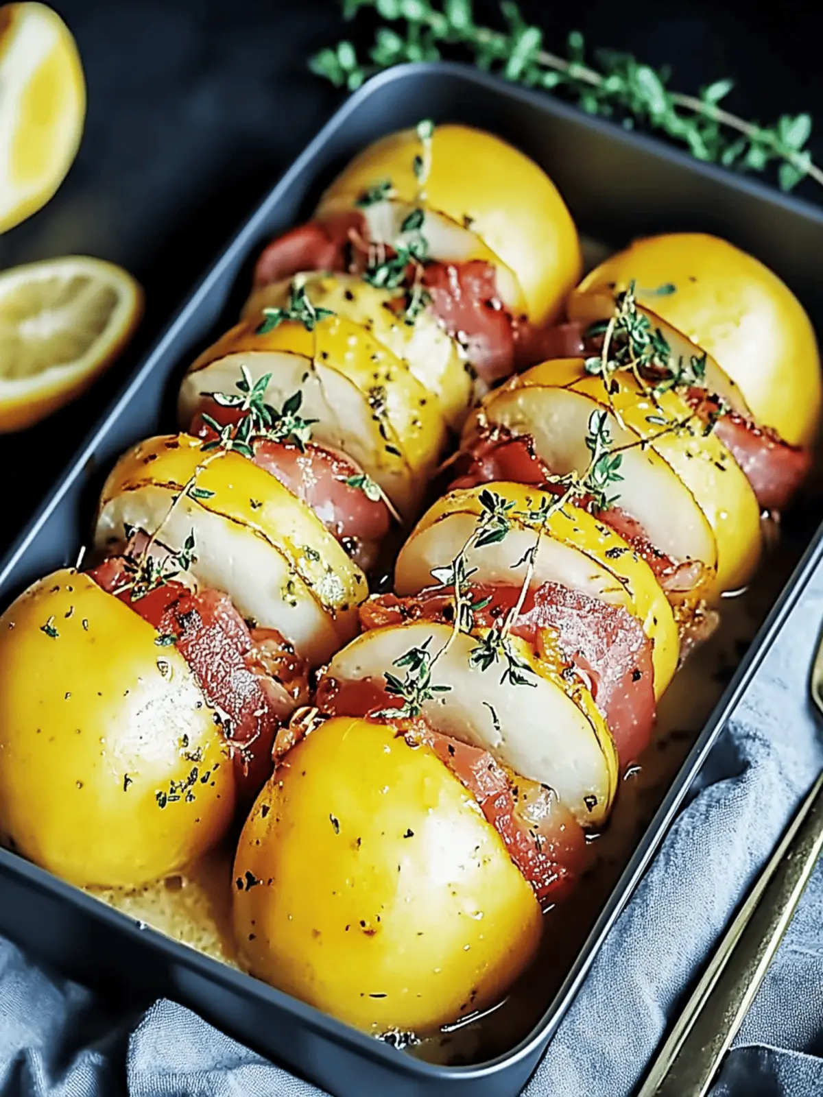 Kartoffeln in Speck gewickelt für Grillabende 4 Kartoffeln in Speck gewickelt