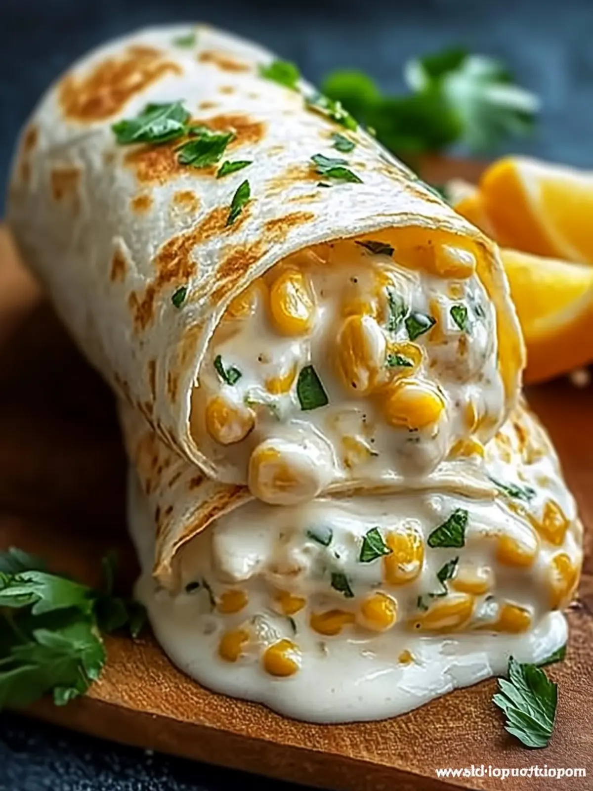 Schnelle Käse- und Knoblauch-Hühnchen-Wraps