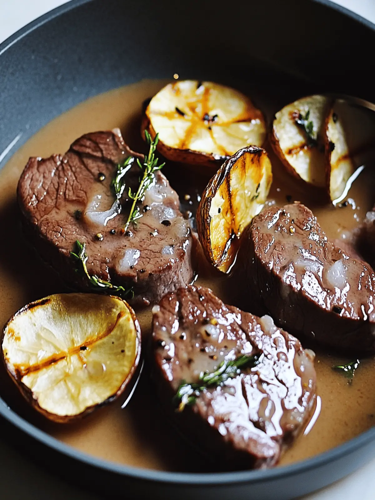 Zartes Rinderfilet mit Balsamico- und Sahnesoße 4 Zartes Rinderfilet mit Balsamico- und Sahnesoße