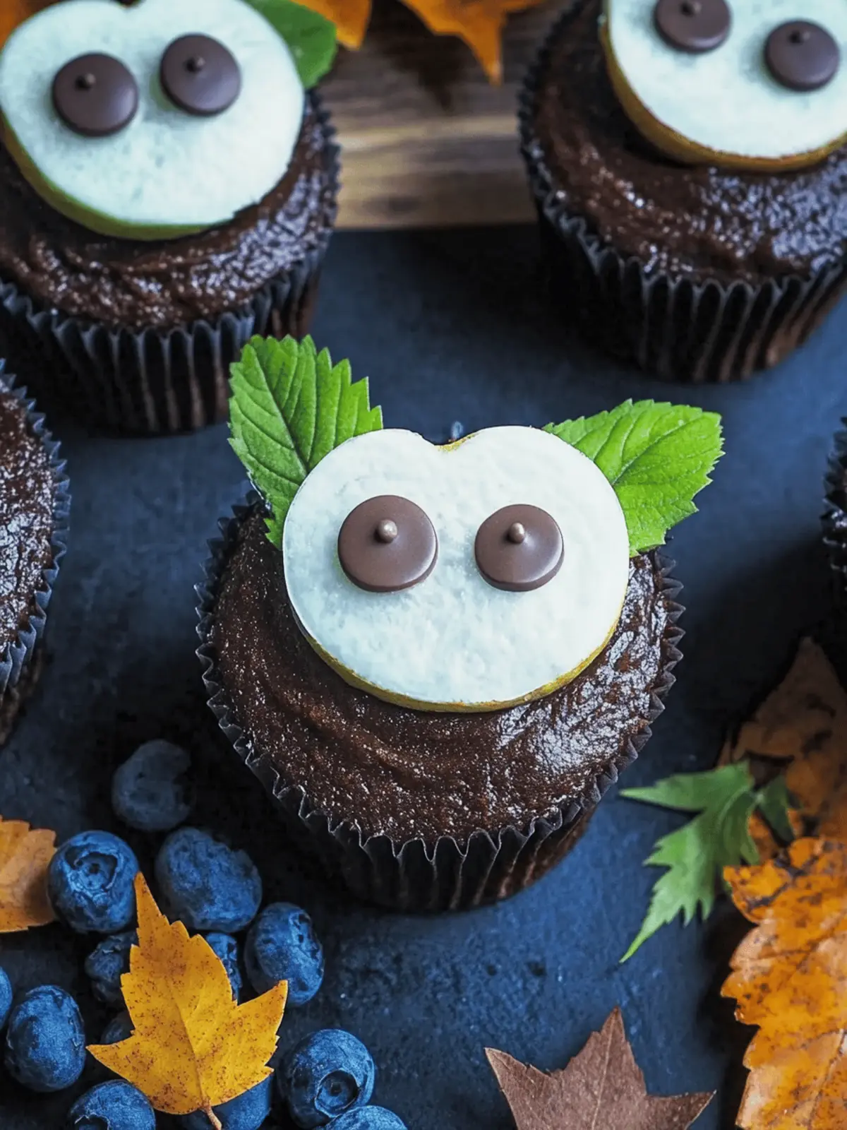 Eulenmuffins mit Oreo-Keksen für feste Feiern 2 Eulenmuffins mit Oreo-Keksen