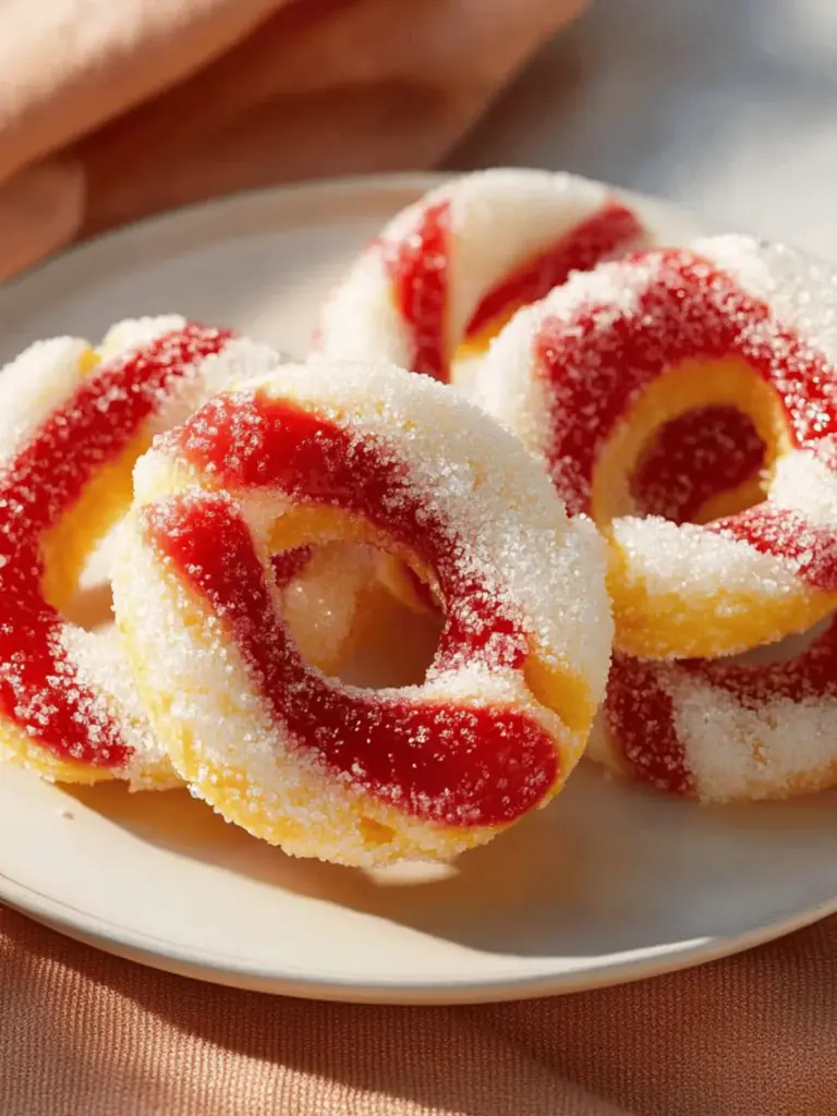 Festliche Zuckerstangenplätzchen