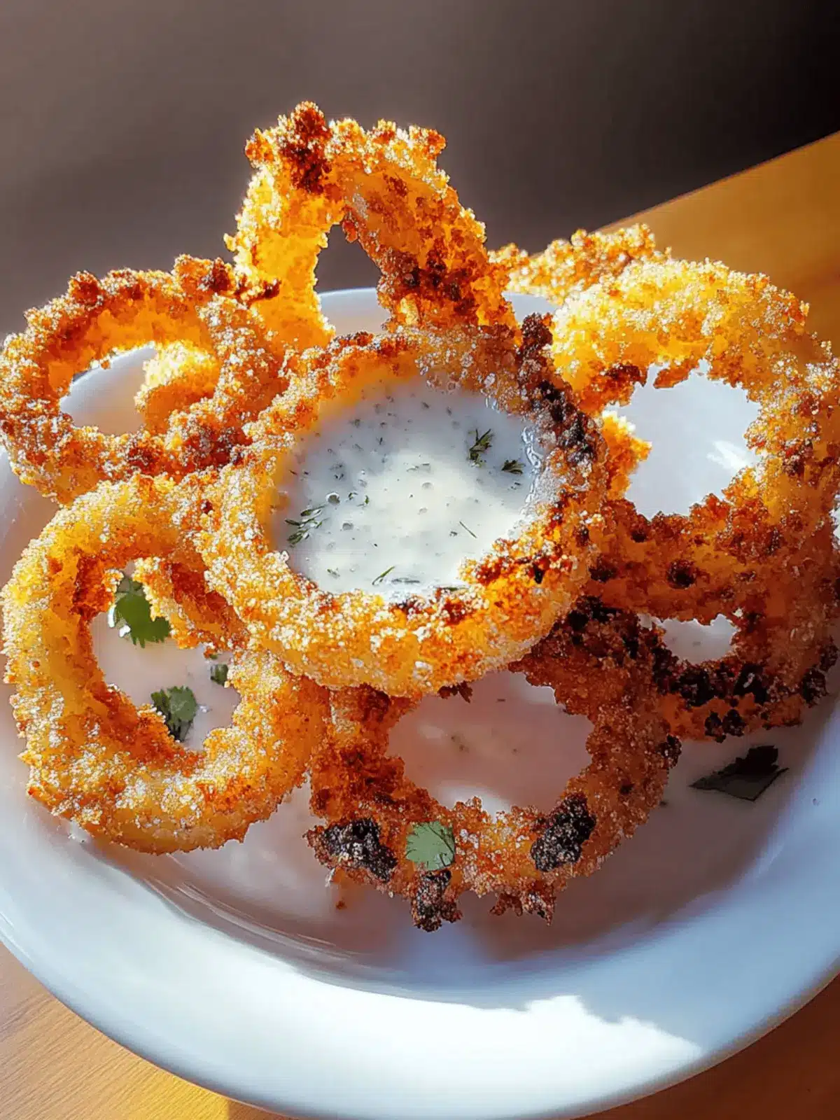 Luftfritteuse Zwiebelringe