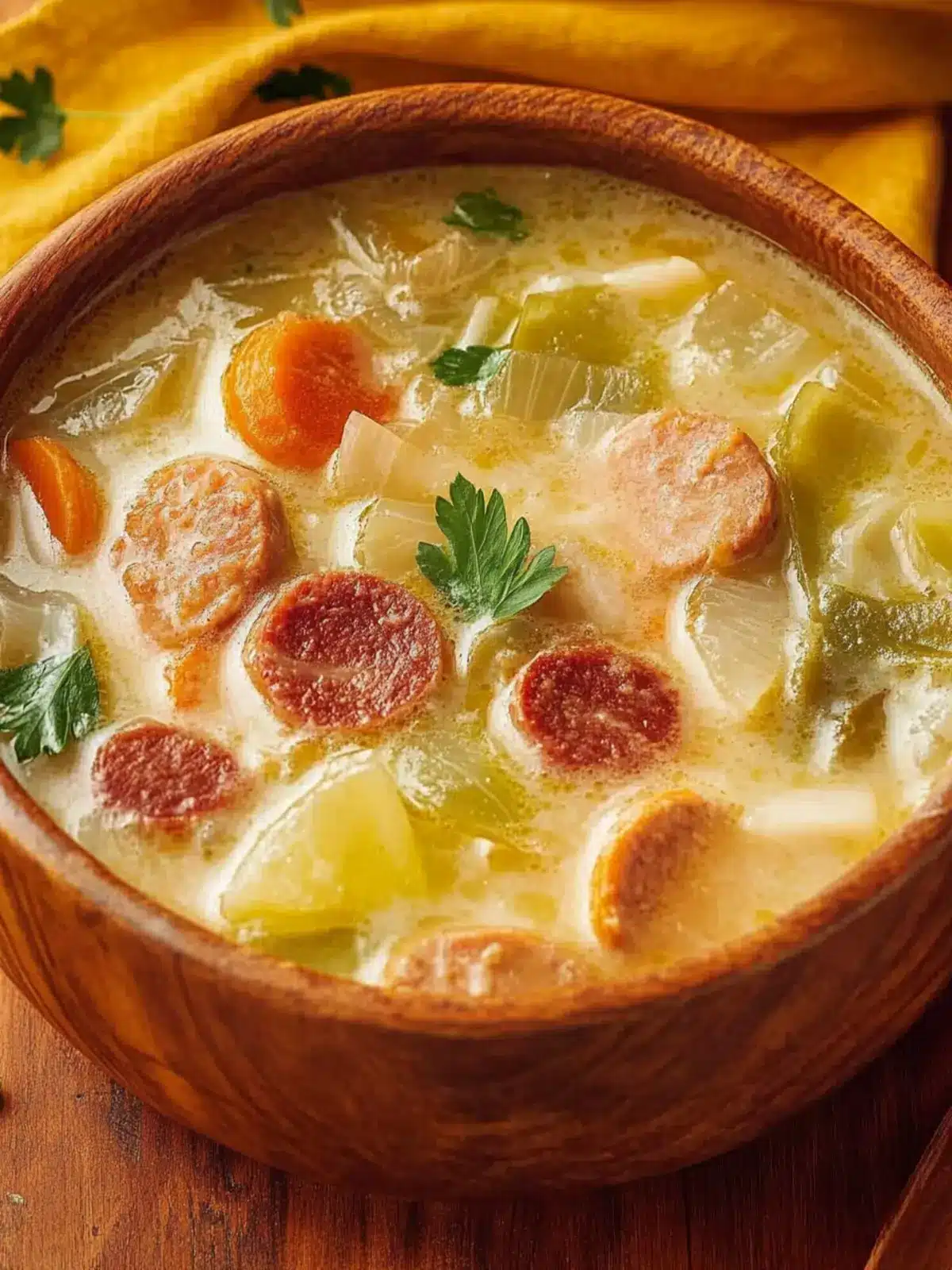 Cremiger Kohl-Wurst-Eintopf für kalte Tage 4 Cremiger Kohl- und Wurst-Eintopf