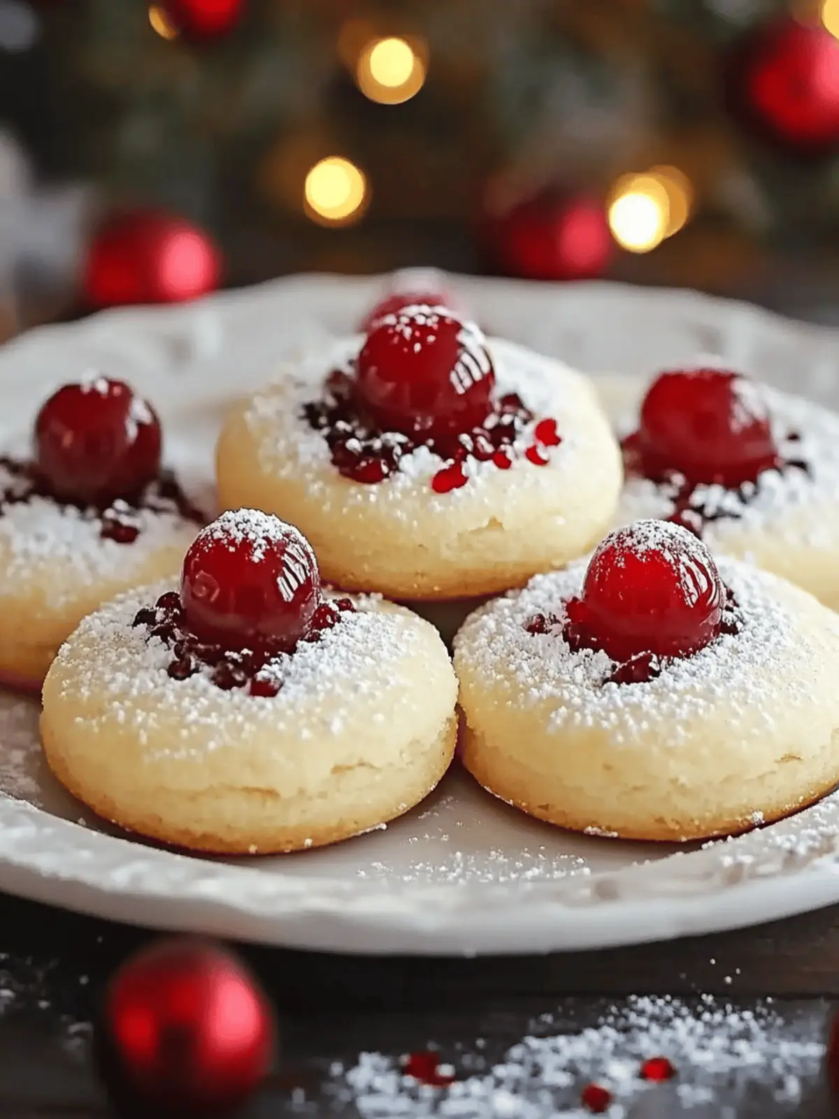 Weihnachts-Marascino-Kirsch-Shortbread-Kekse