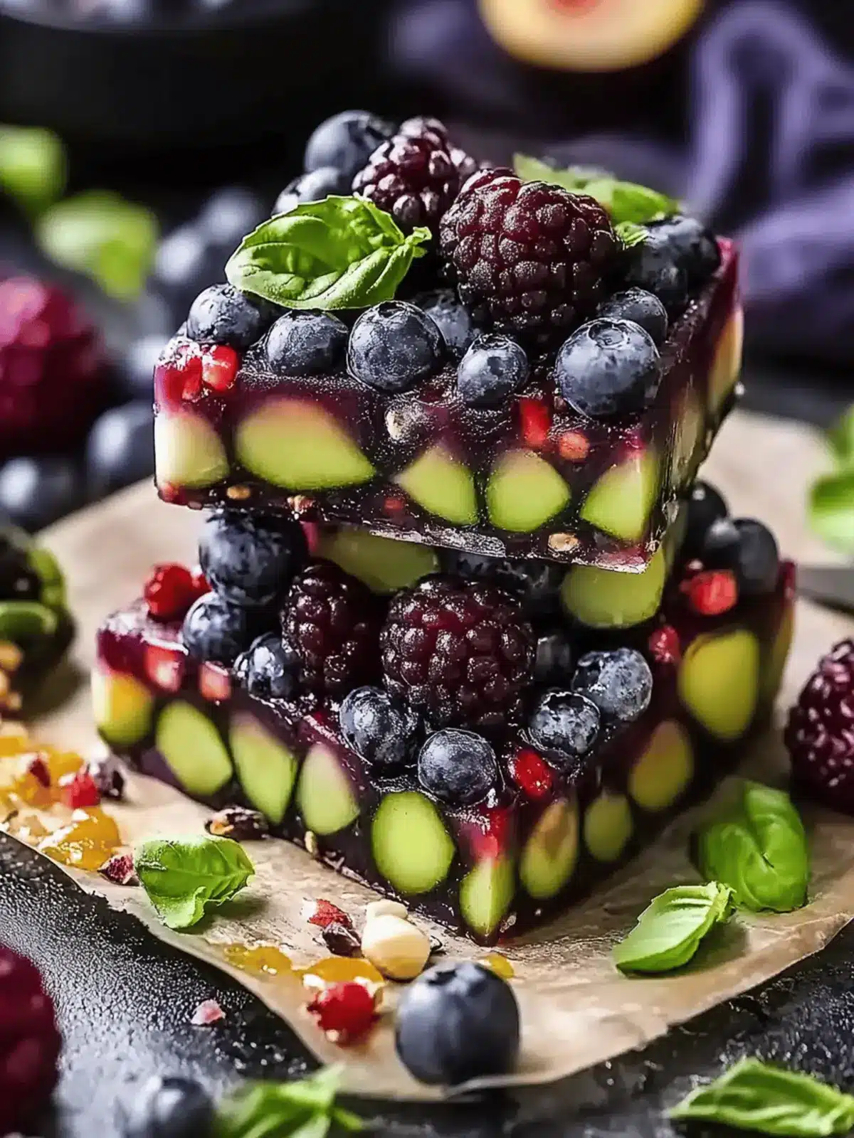 Schwarze Johannisbeere und Pistazien Traumriegel leicht gemacht 4 Schwarze Johannisbeere und Pistazien Traumriegel