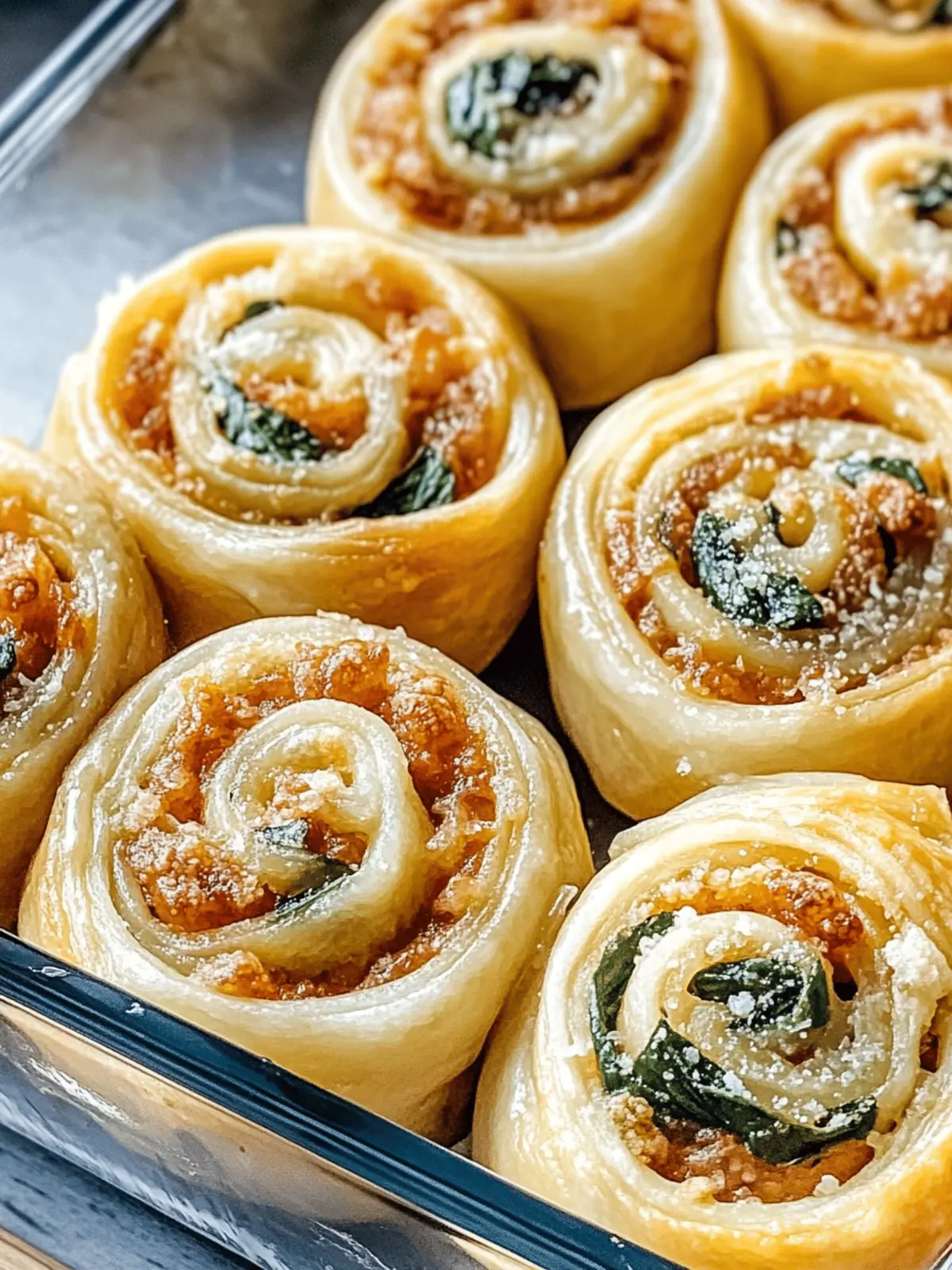 Vegane karamellisierte Zwiebel- und Spinat-Pizza-Rollen 5 Vegane karamellisierte Zwiebel- und Spinat-Pizza-Rollen
