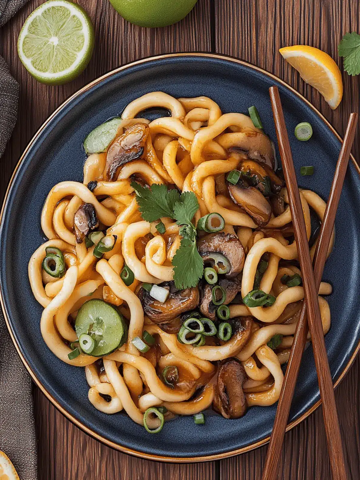 Udon-Nudeln mit Teriyaki-Hähnchen