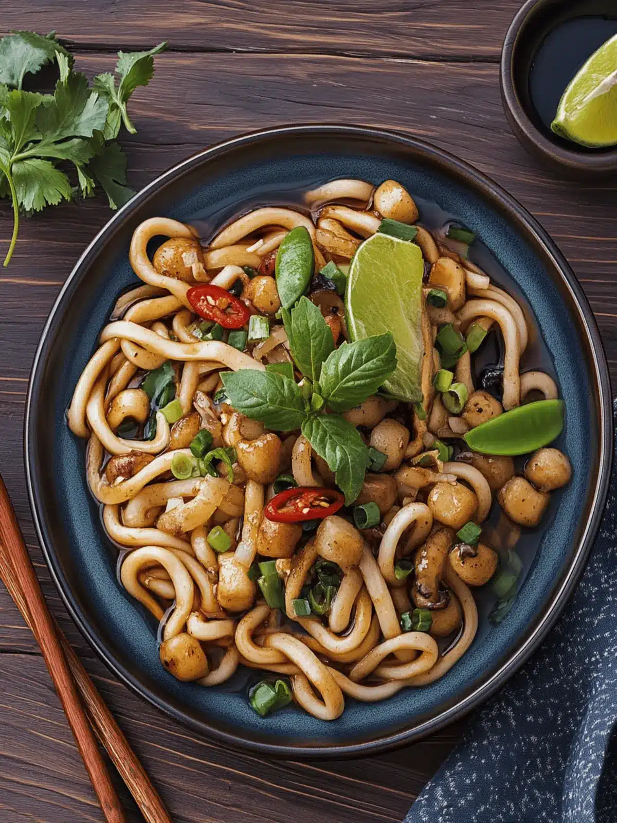Udon-Nudeln mit Teriyaki-Hähnchen einfach selbst machen 4 Udon-Nudeln mit Teriyaki-Hähnchen
