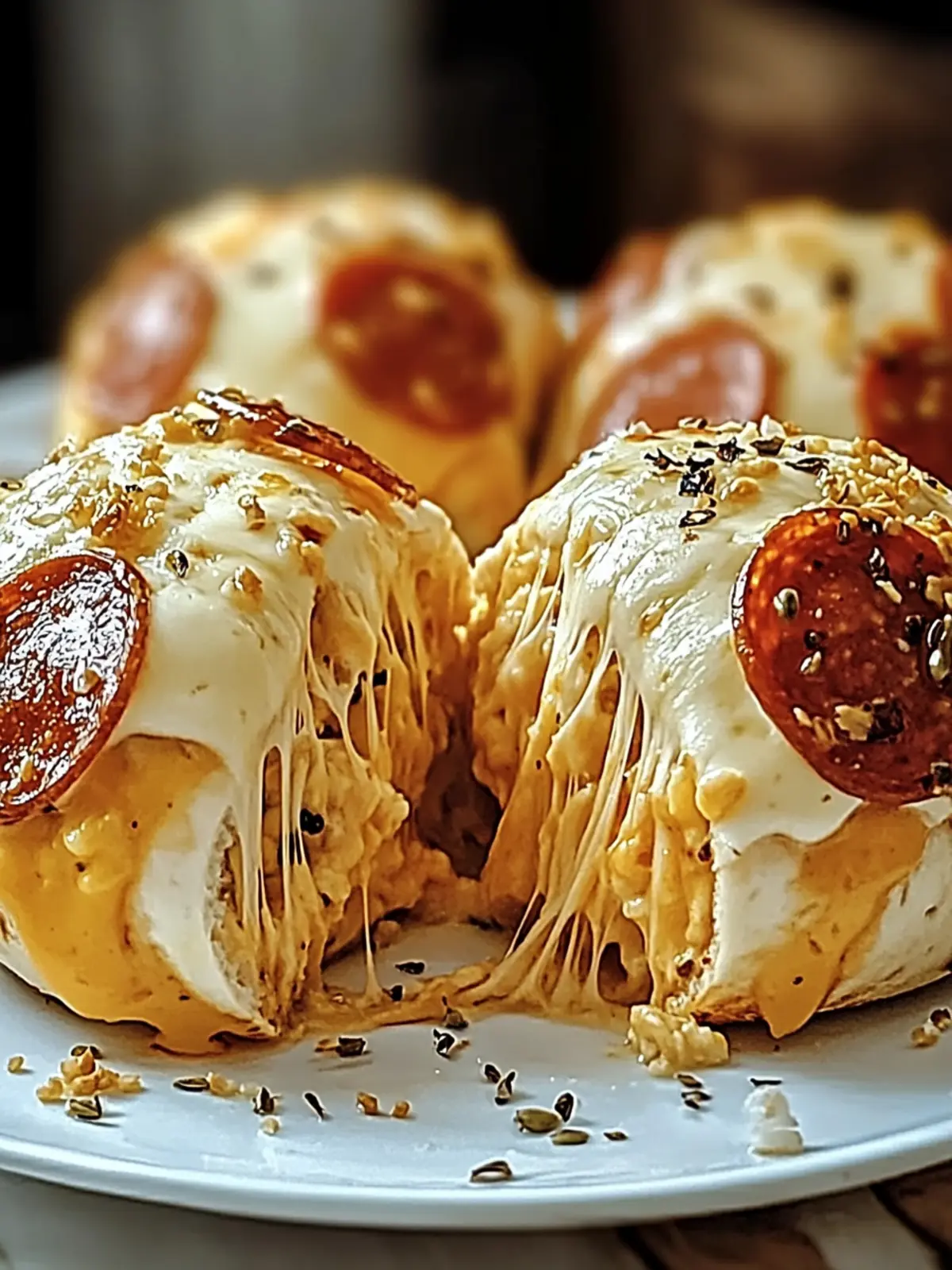 Pepperoni-Pizza-Bomben: Schnelles Snackvergnügen 3 Pepperoni-Pizza-Bomben