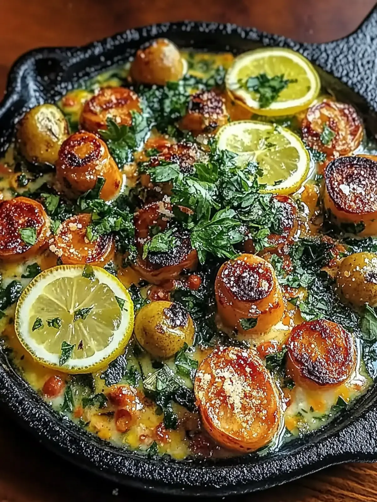 Creamy Garlic Chickpea Zucchini Pan
