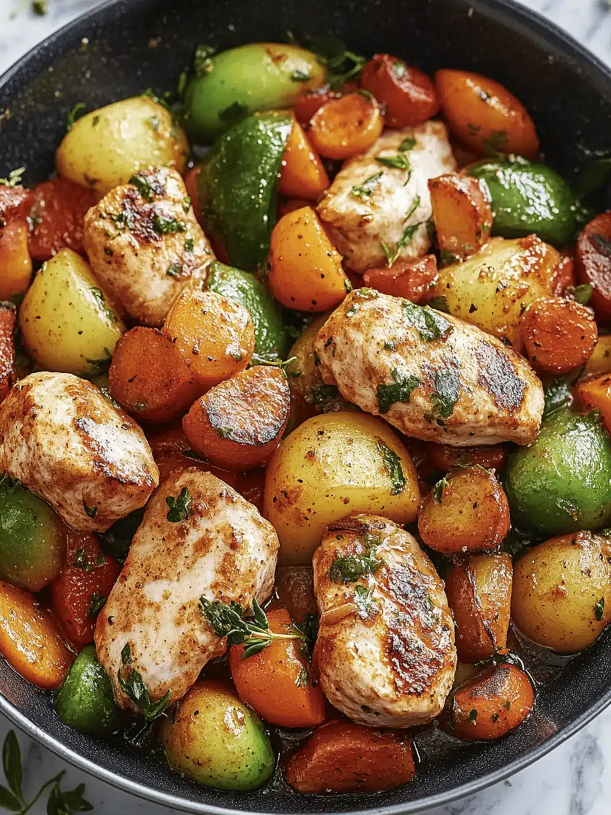 Hühnchen-Pfanne mit Gemüse – Gesund & Lecker! 3 Hühnchen-Pfanne mit Gemüse