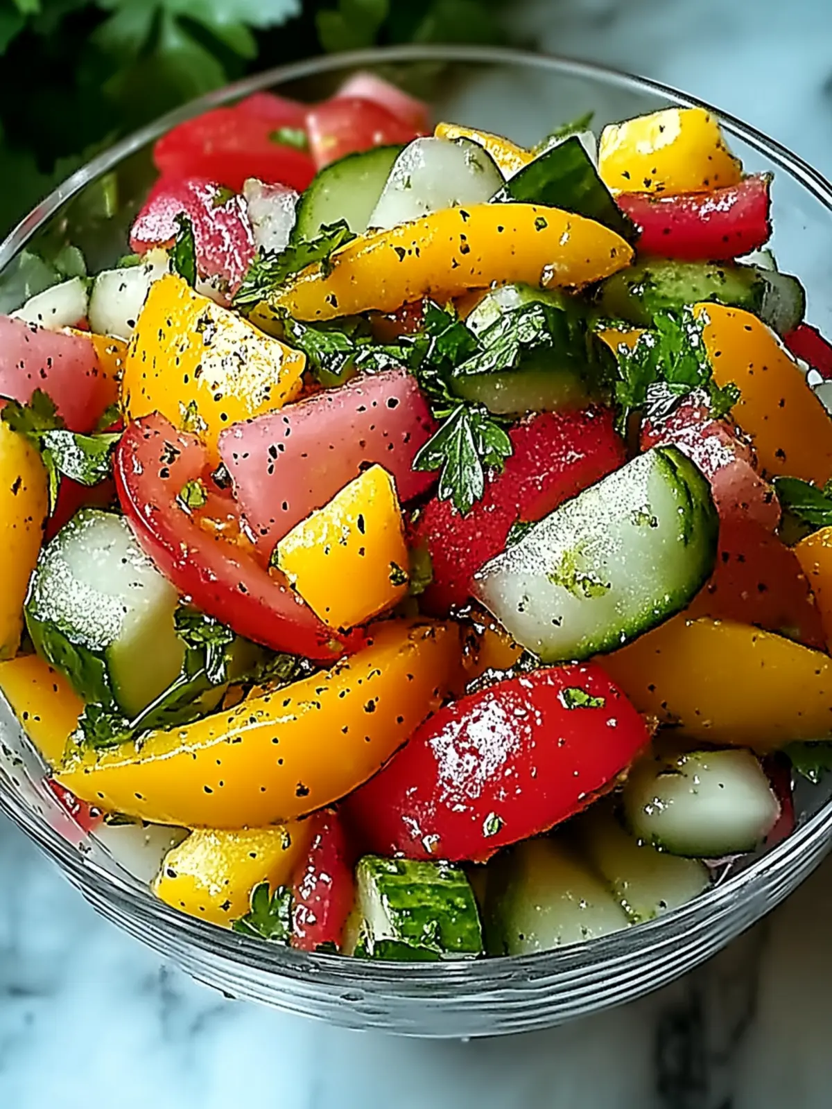 Mangosalat mit Limetten-Dressing