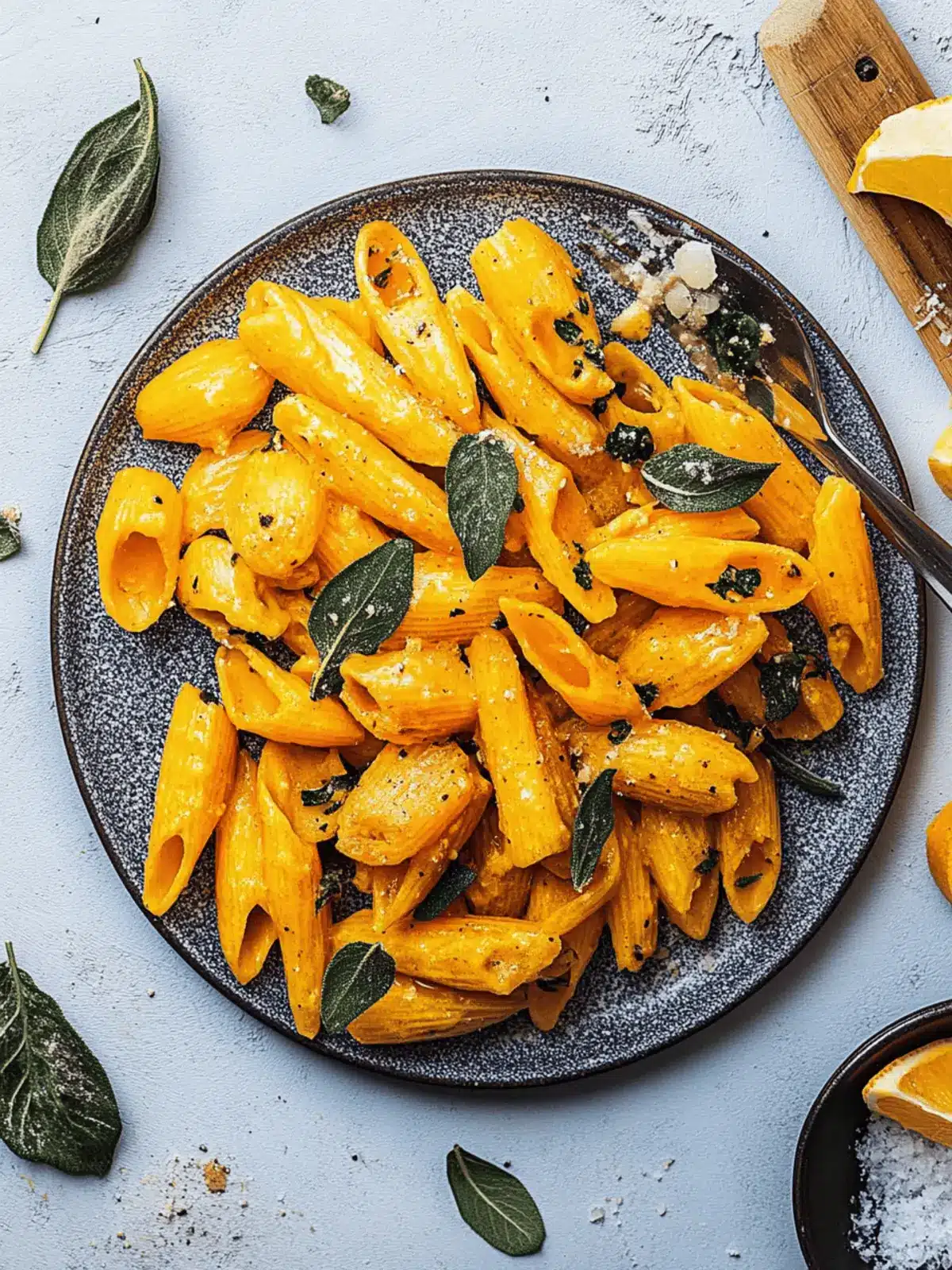 Kürbis-Nudeln mit Salbei, Knoblauch und Chili ein Genuss 2 Kürbis-Nudeln mit Salbei, Knoblauch und Chili