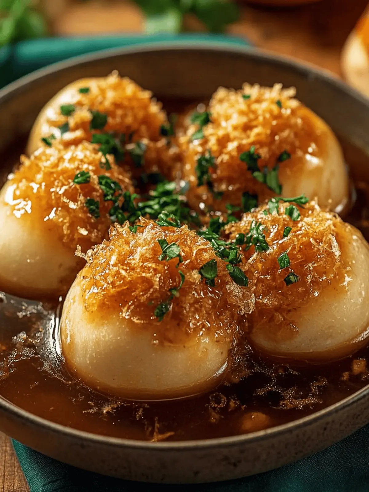 Klassische Kartoffelknödel mit Zwiebelsauce ganz einfach 2 Klassische Kartoffelknödel mit Zwiebelsauce