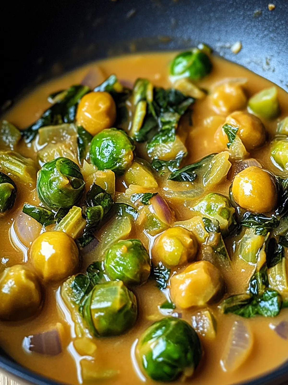 Brussels-Sprossen-Curry mit Kichererbsen