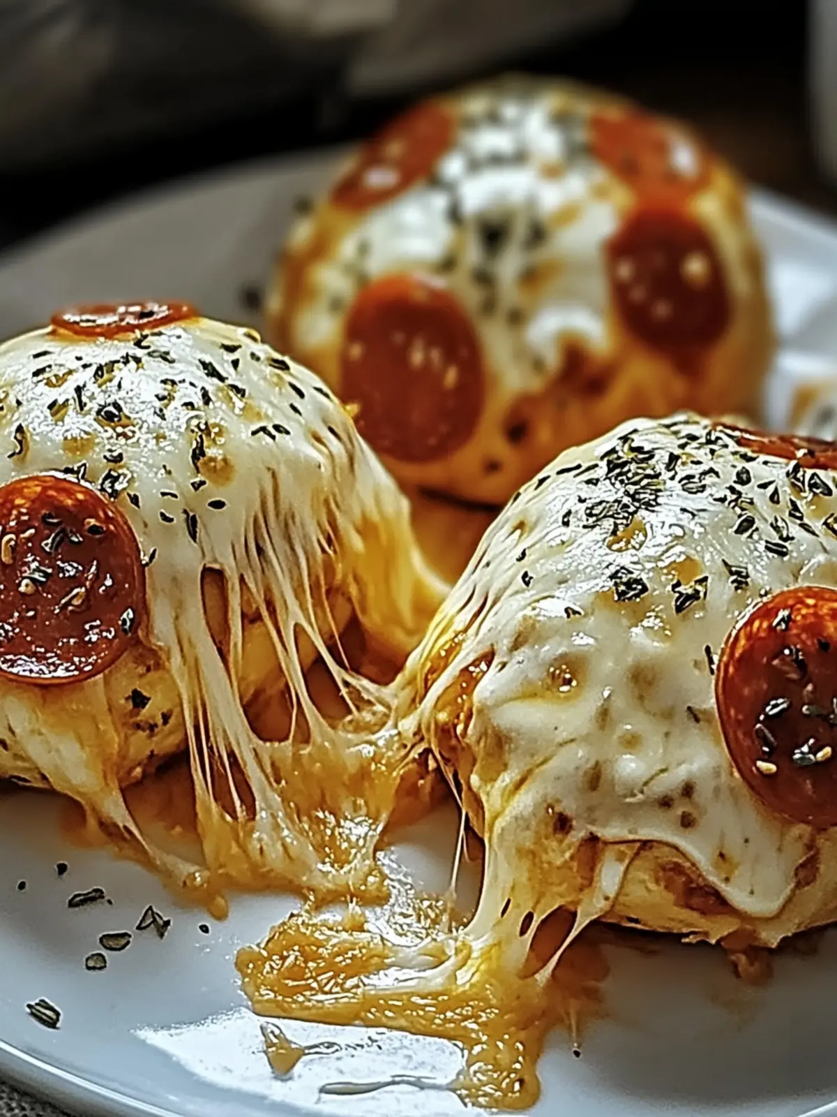 Pepperoni-Pizza-Bomben: Schnelles Snackvergnügen 2 Pepperoni-Pizza-Bomben