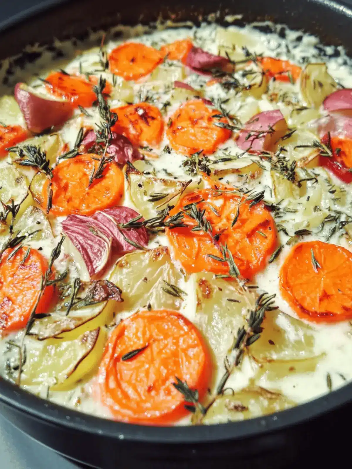 Cremig gerösteter Kohlrabi und Karotten für die Familie 2 Cremig gerösteter Kohlrabi und Karotten