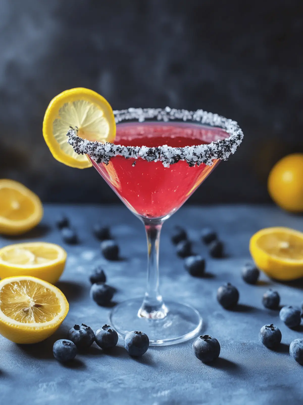Blaubeer Zitronen Tropfen Martini für einen erfrischenden Sommer 4 Blaubeer Zitronen Tropfen Martini