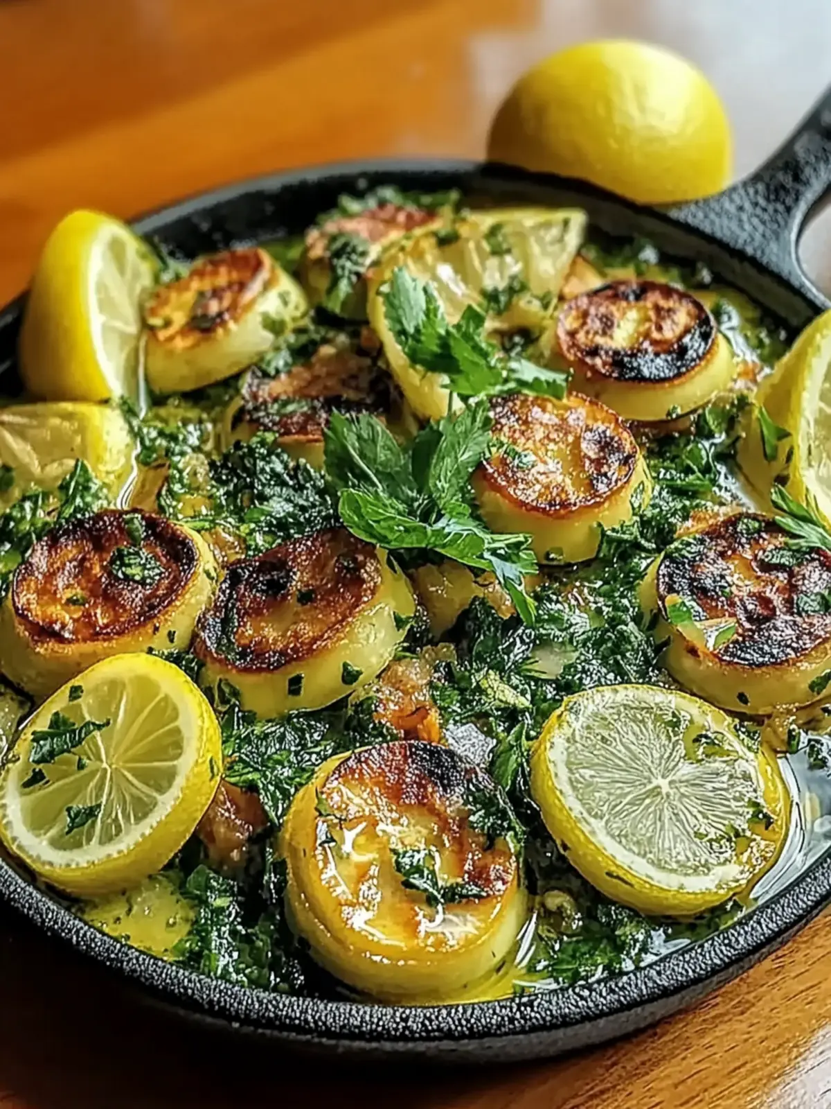 Creamy Garlic Chickpea Zucchini Pan