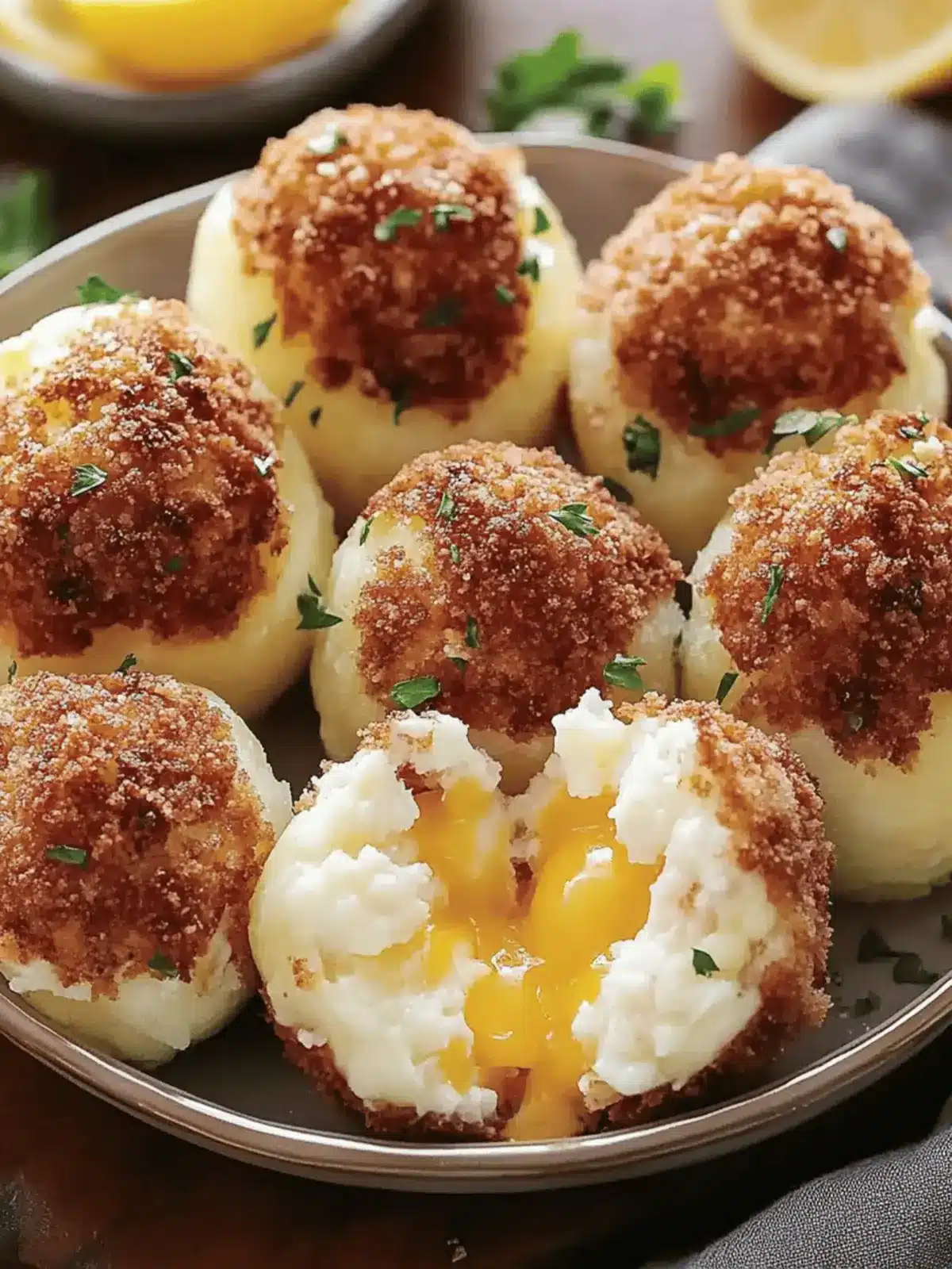 Knusprige Kartoffelpüree gefüllt mit Käse und Rindfleisch Rezept 5 Knusprige Kartoffelpüree gefüllt mit Käse und Rindfleisch Rezept