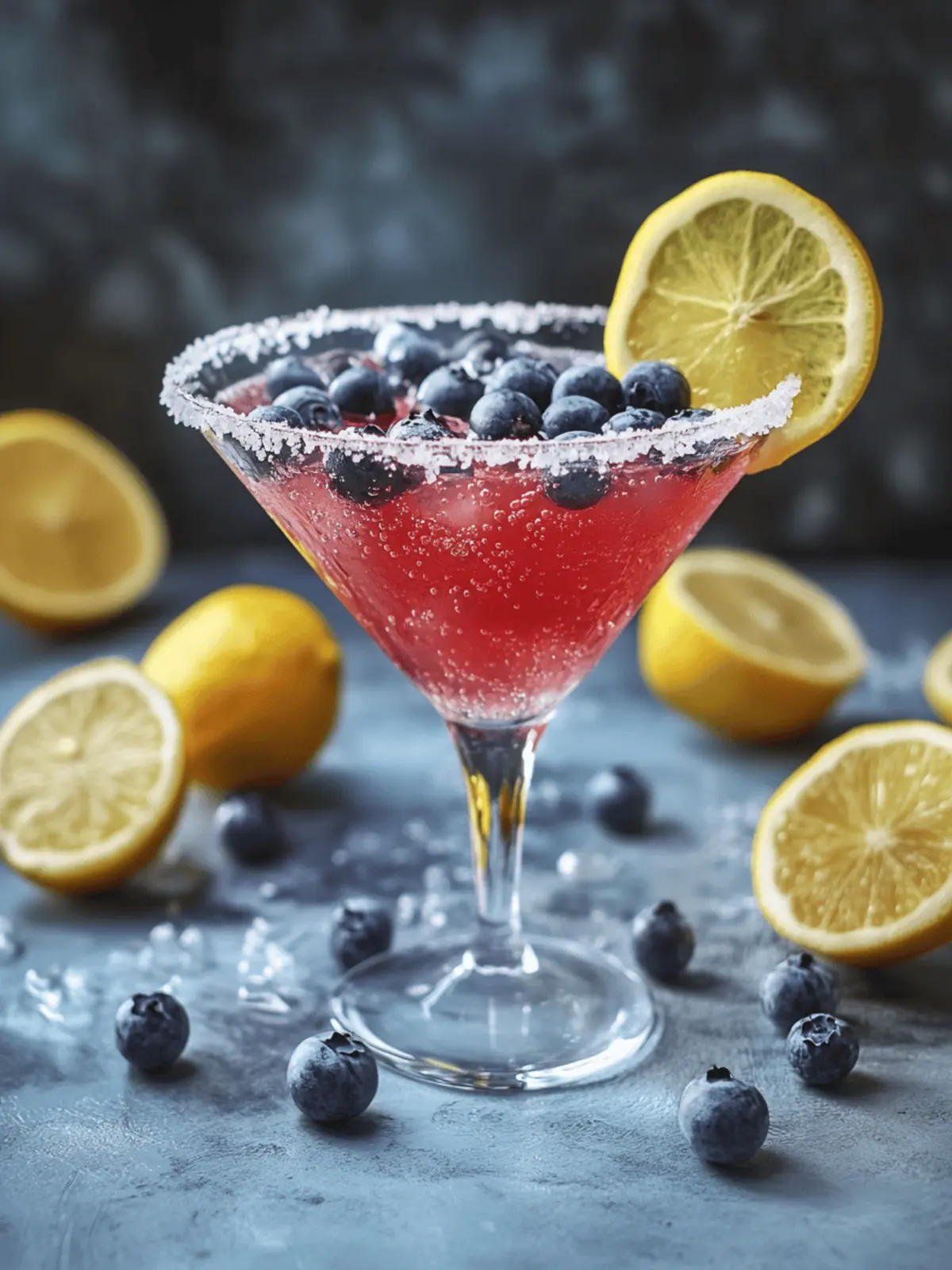 Blaubeer Zitronen Tropfen Martini für einen erfrischenden Sommer 5 Blaubeer Zitronen Tropfen Martini