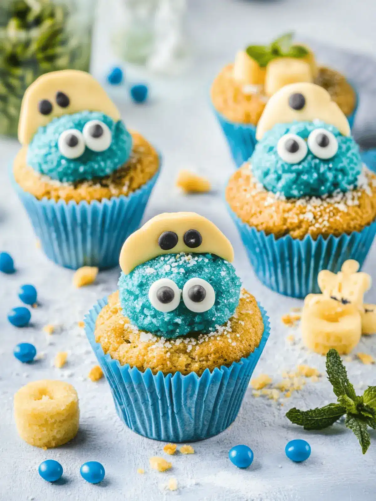 Sehr feuchte und leckere Cookie Monster Muffins 3 Sehr feuchte und leckere Cookie Monster Muffins