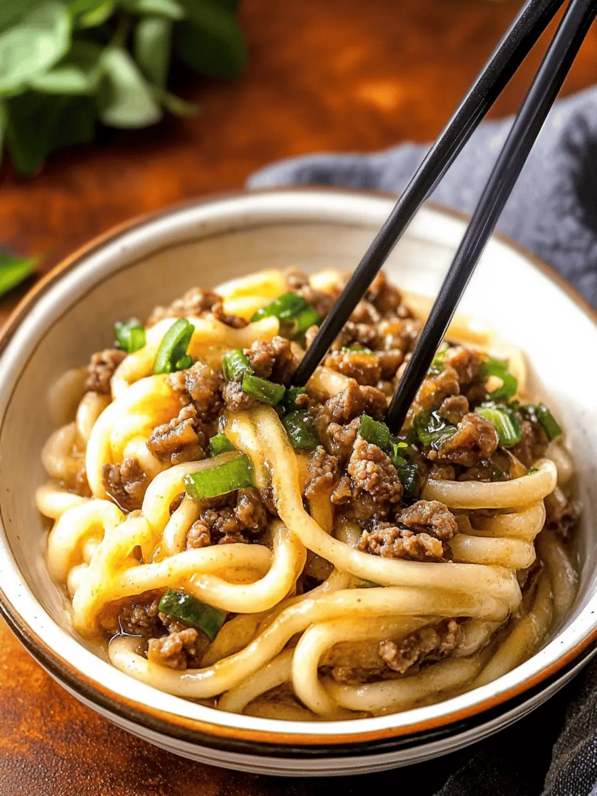 Bulgogi Rindfleisch Udon Pfanne