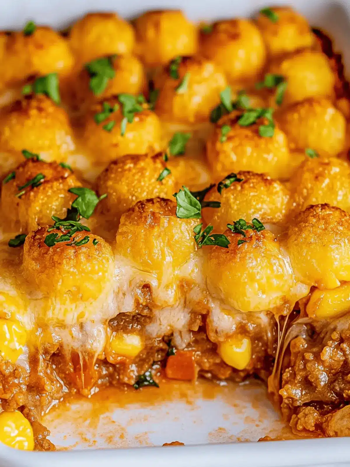 Einfacher, käsiger Cowboy-Auflauf