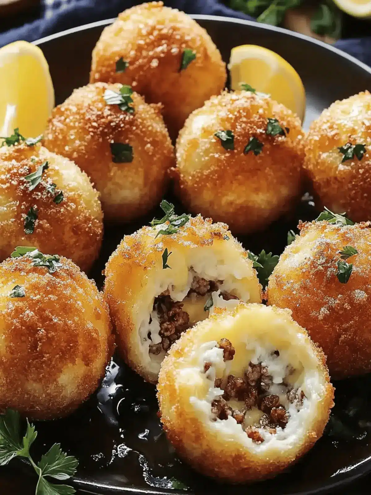 Knusprige Kartoffelpüree gefüllt mit Käse und Rindfleisch Rezept 4 Knusprige Kartoffelpüree gefüllt mit Käse und Rindfleisch Rezept