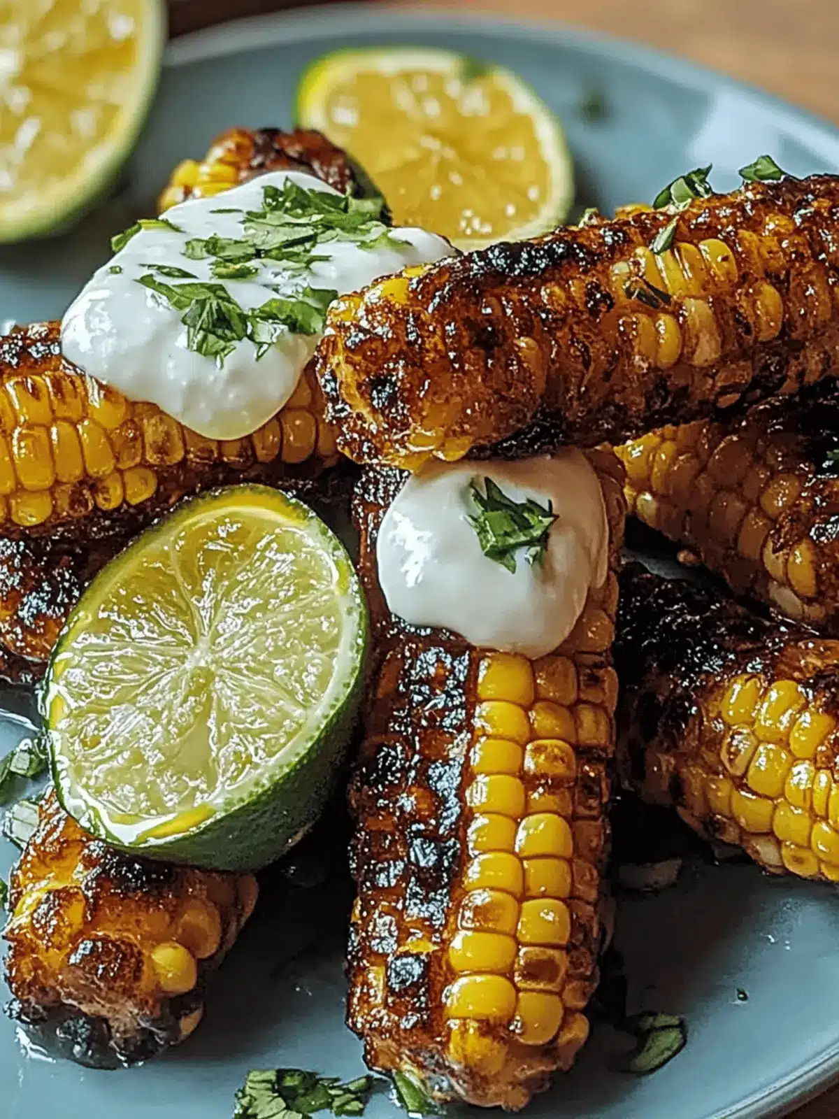 Vegane Maisrippchen mit Chili und Limettencreme genießen 5 Vegane Maisrippchen mit Chili und Limettencreme