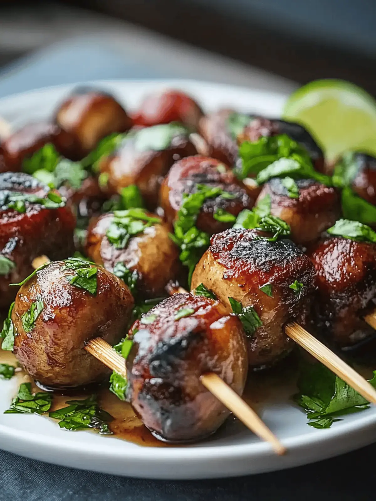 Gegrillte marinierte Pilzspieße für deinen Grillabend 3 Gegrillte marinierte Pilzspieße