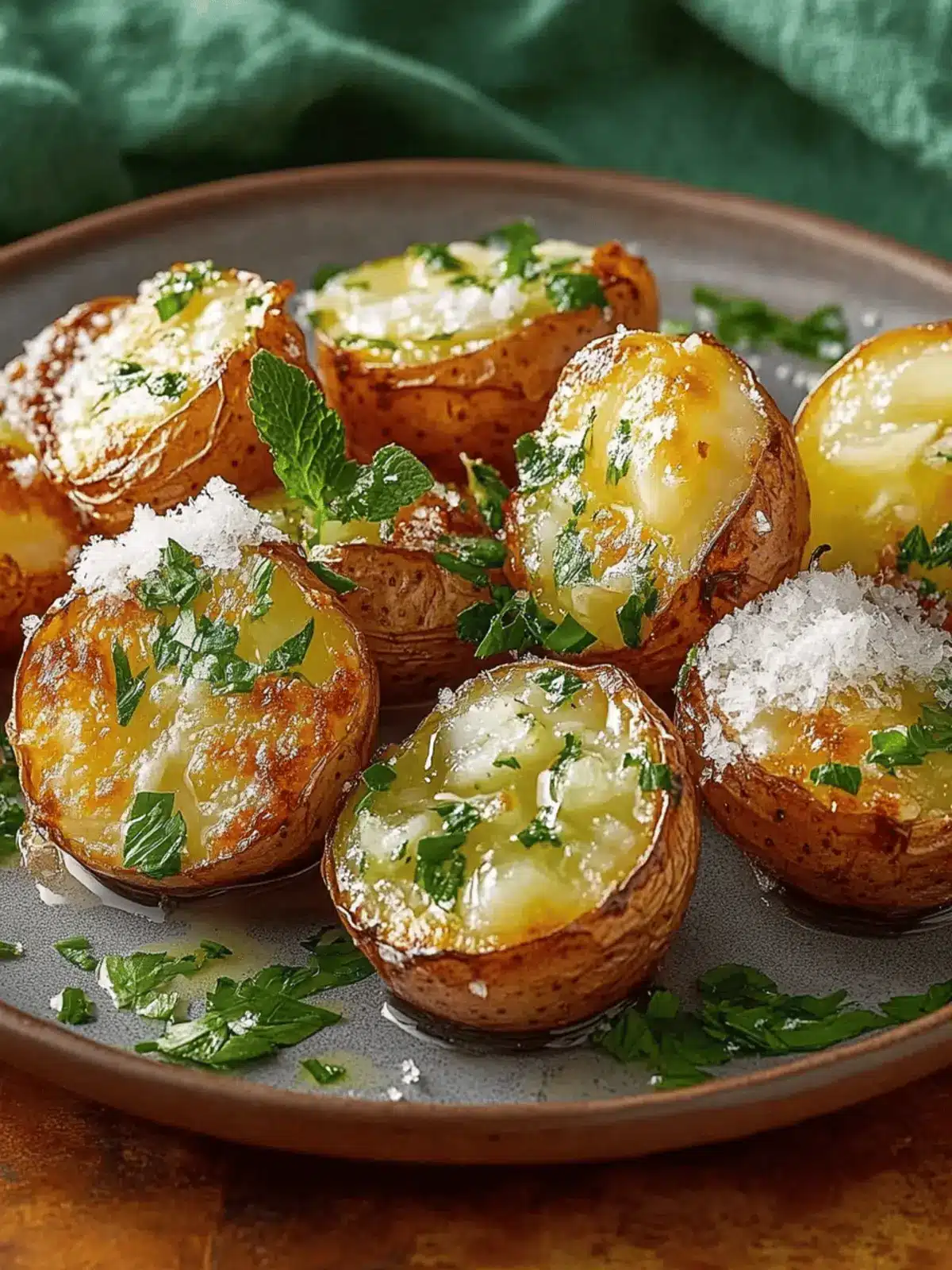 Knusprige zerdrückte Kartoffeln mit Parmesan - Super lecker! 4 Knusprige zerdrückte Kartoffeln mit Parmesan